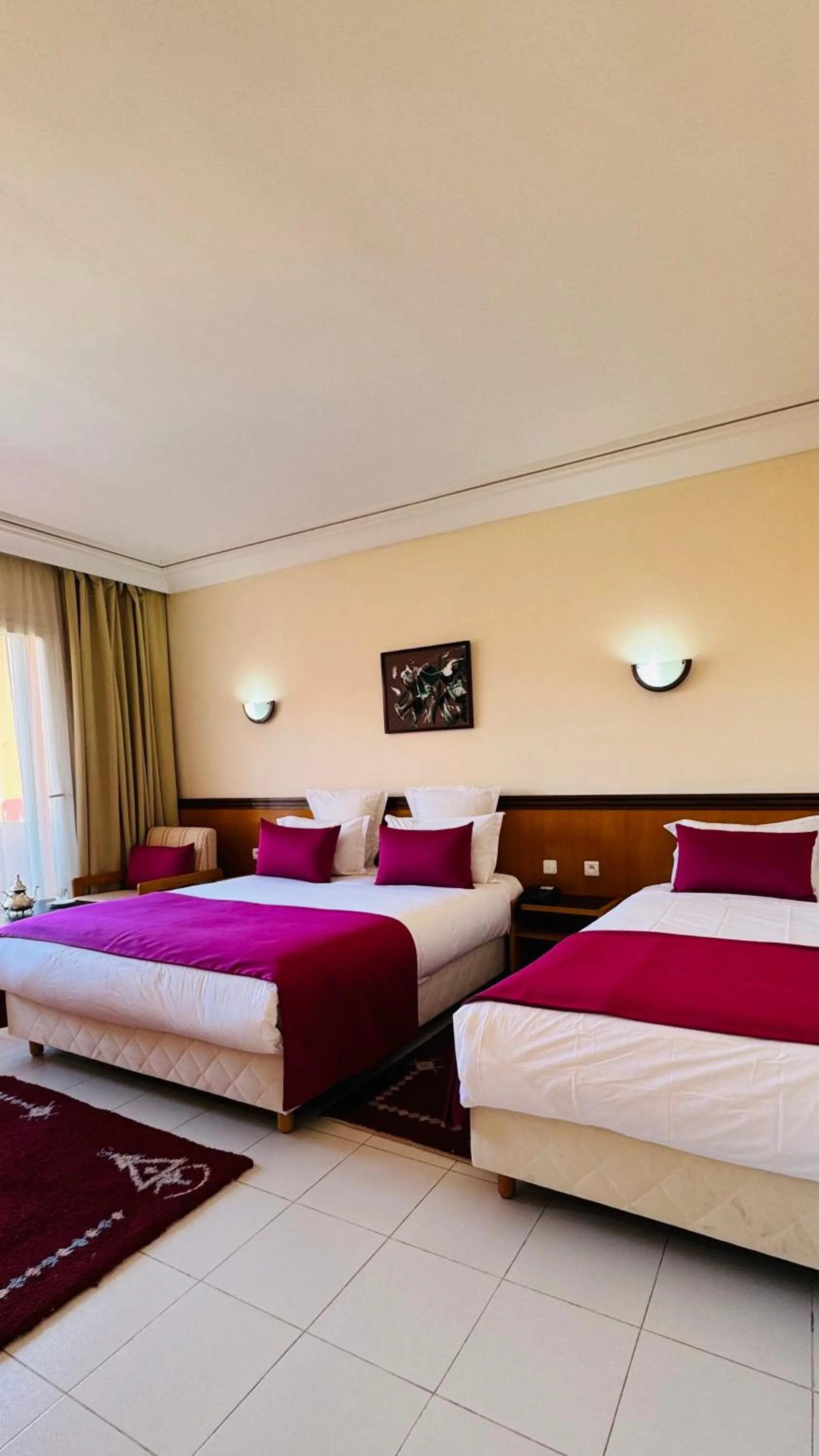 Bed in Hotel Idou Tiznit