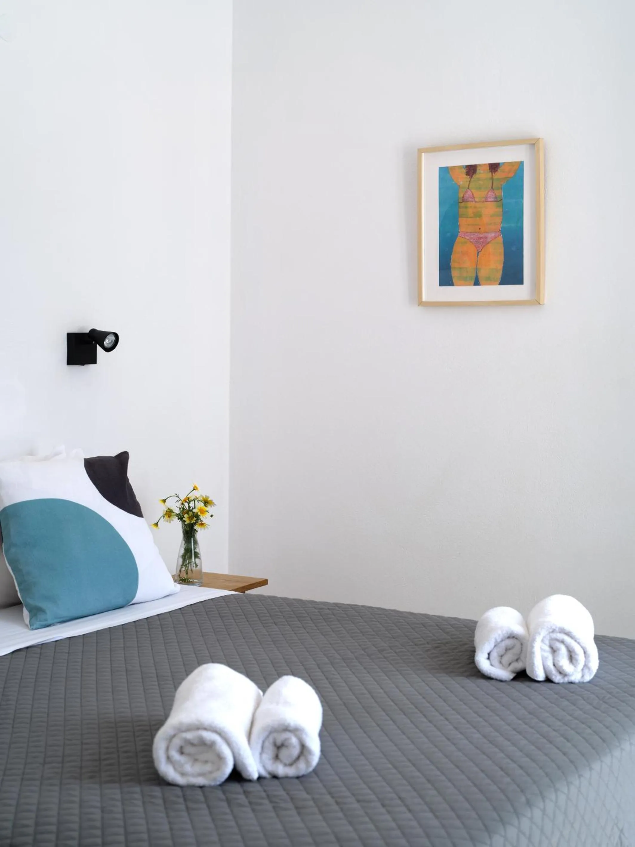 Bed in Akrotiri Hotel