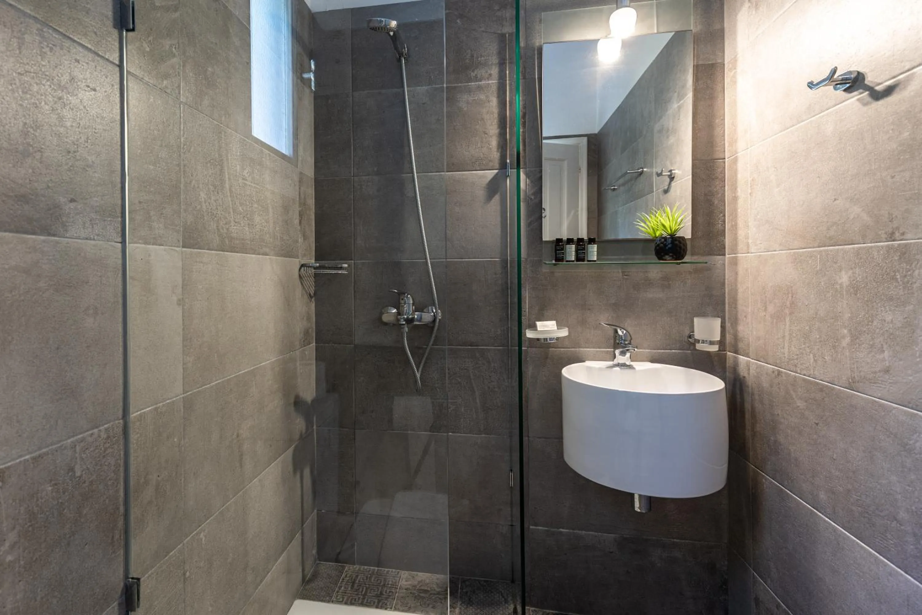 Bathroom in Akrotiri Hotel