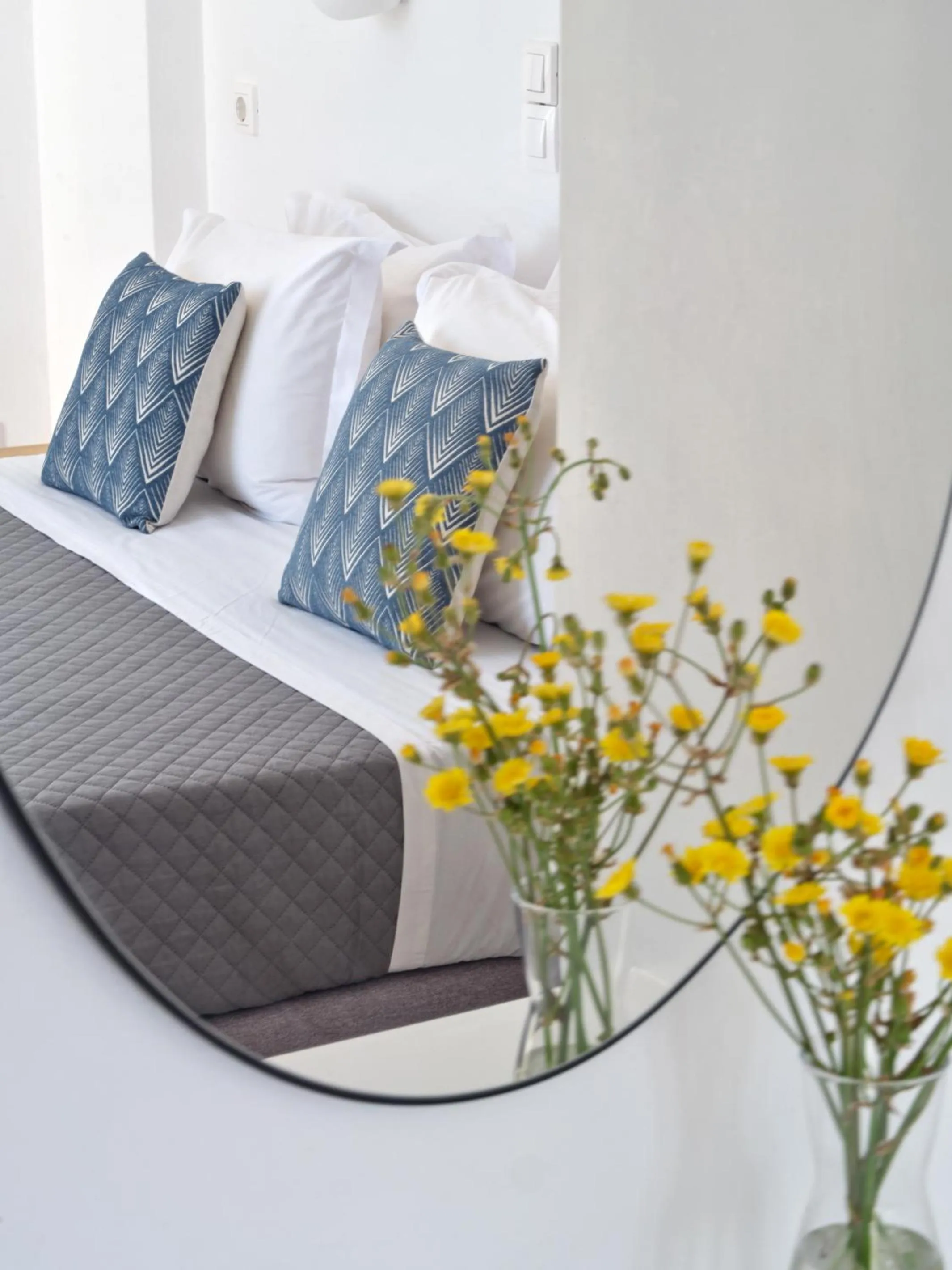 Bed in Akrotiri Hotel