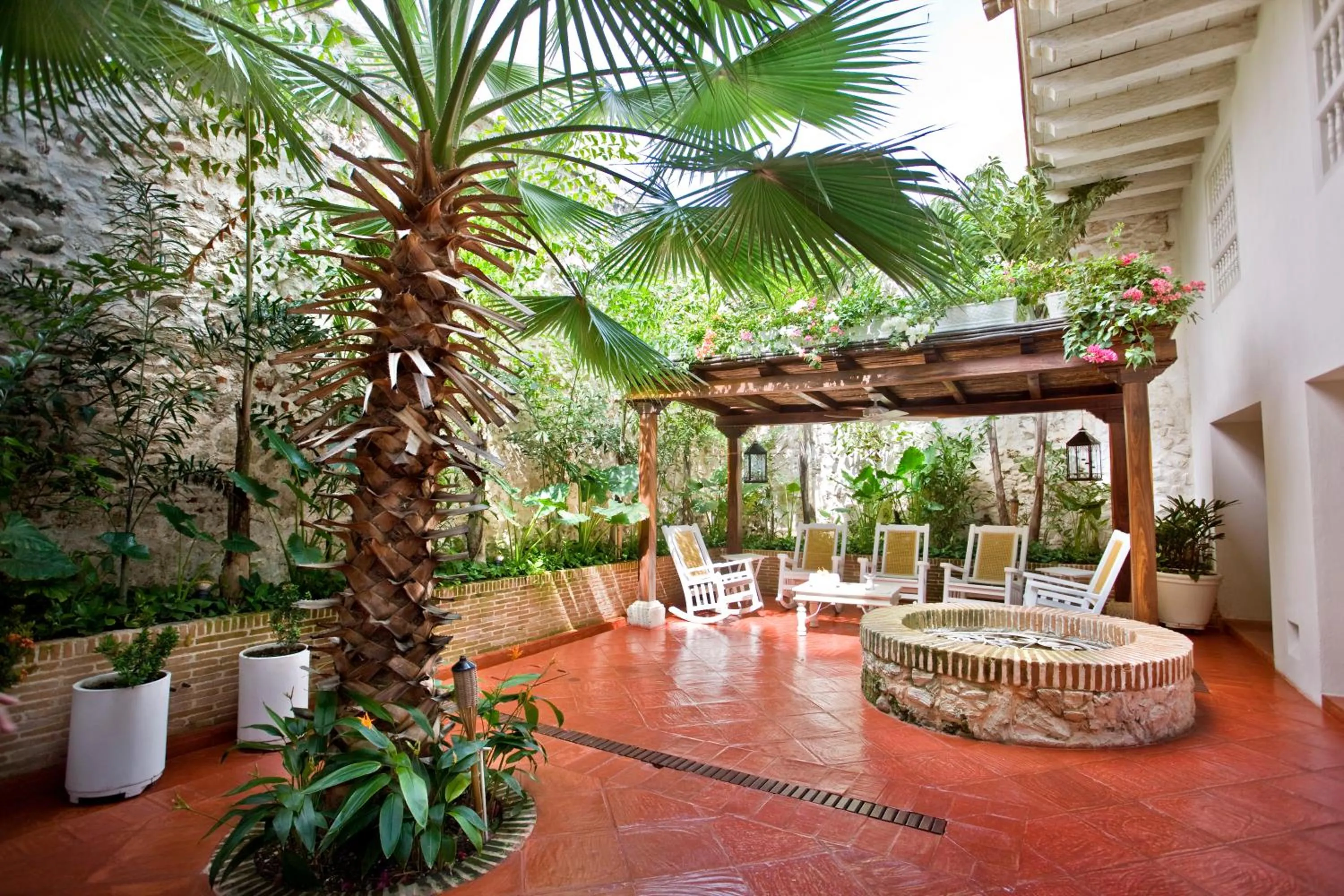 Patio in Hotel Casa Quero