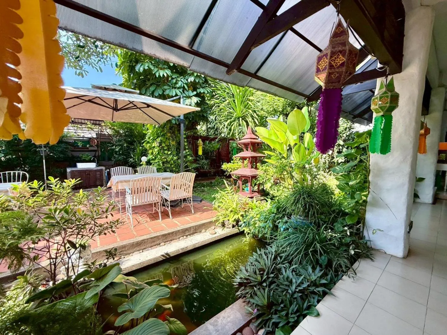 Garden in Baan Warabordee Hotel