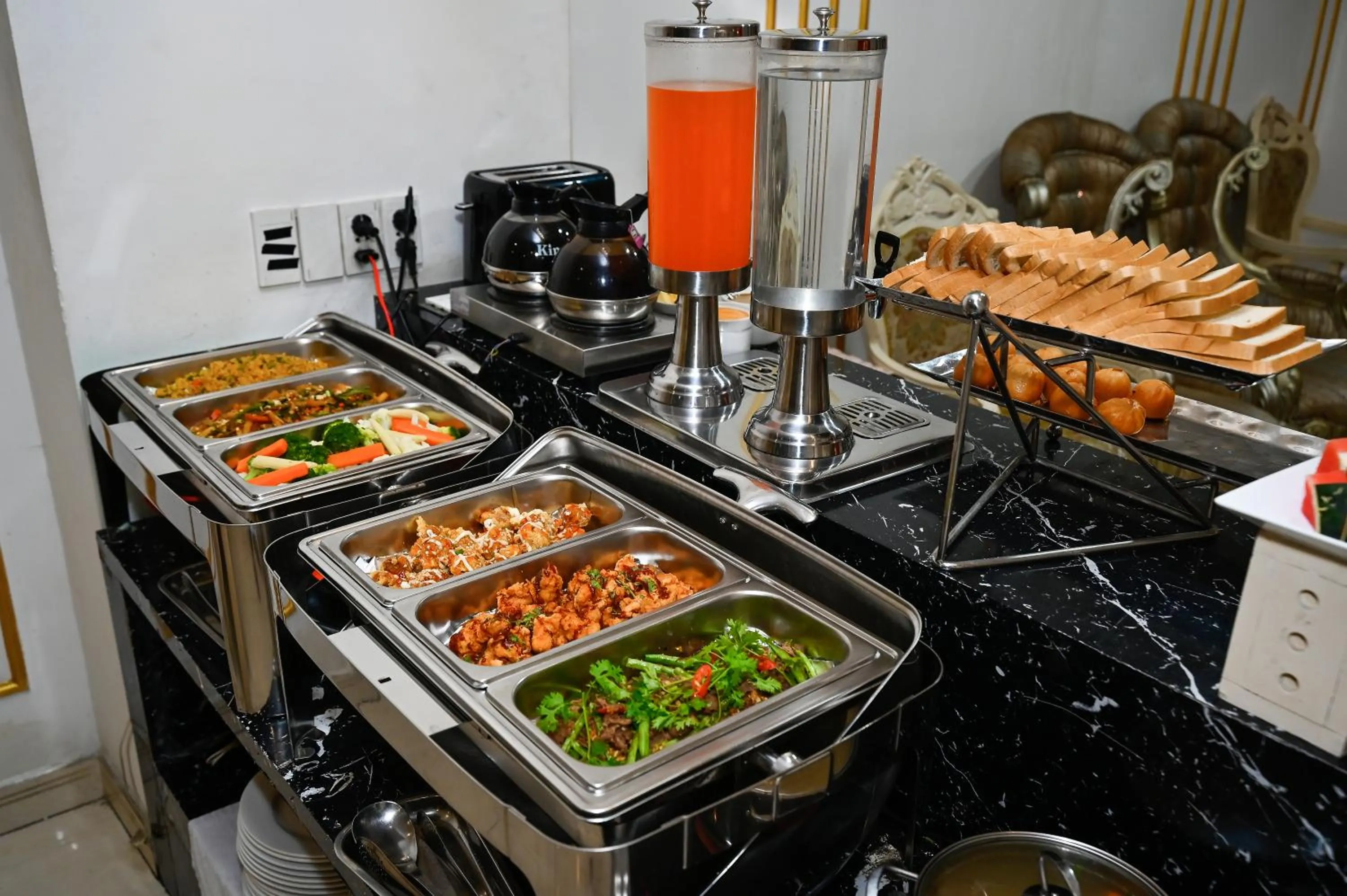 Buffet breakfast in Golden Star Hotel