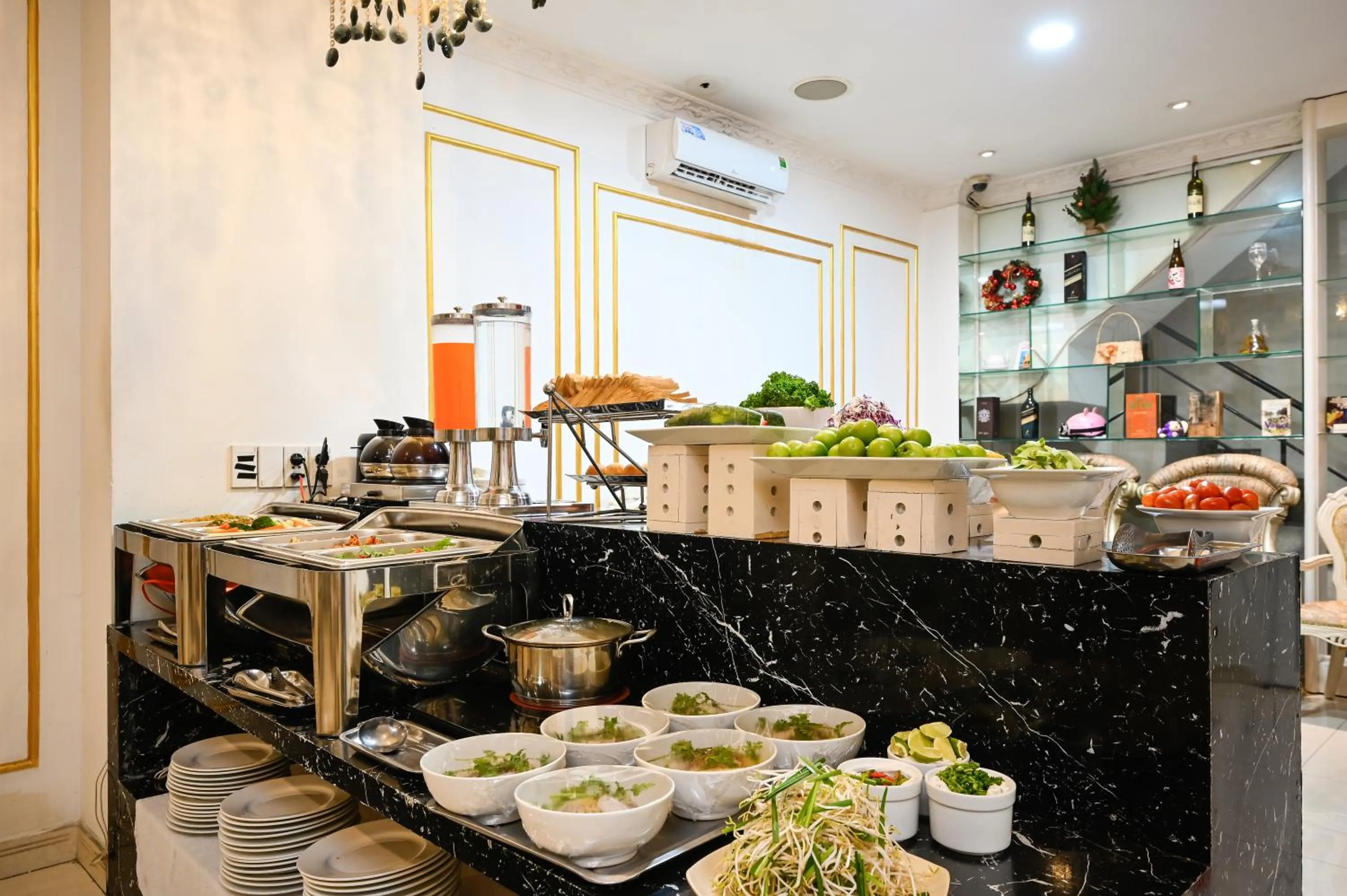 Buffet breakfast in Golden Star Hotel