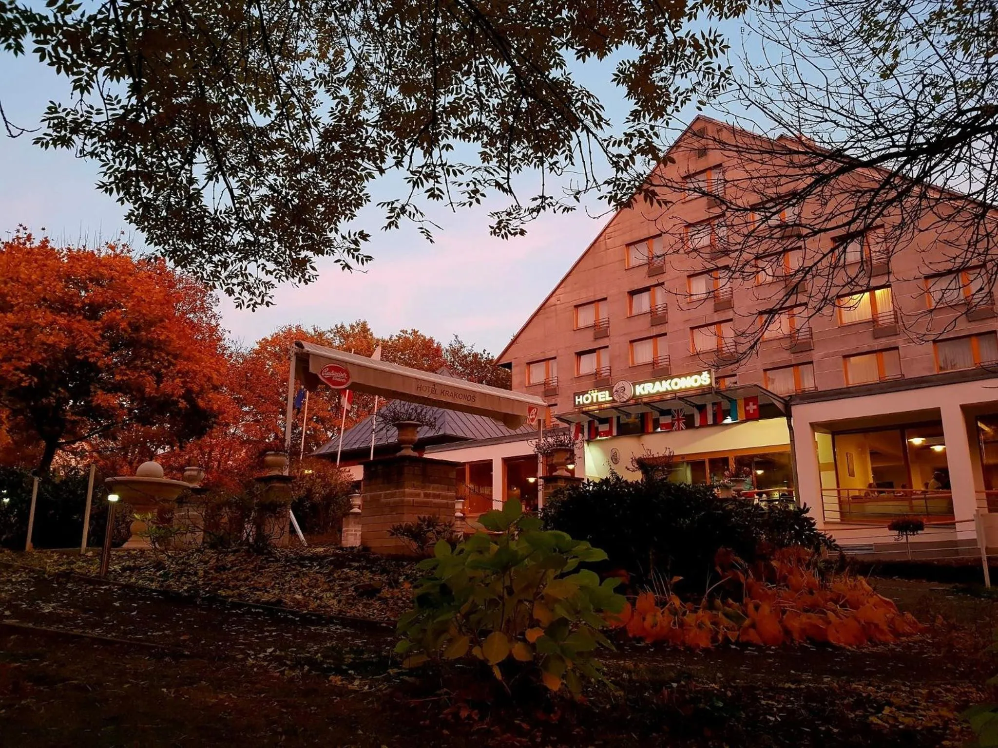 Sunset in Hotel Krakonoš