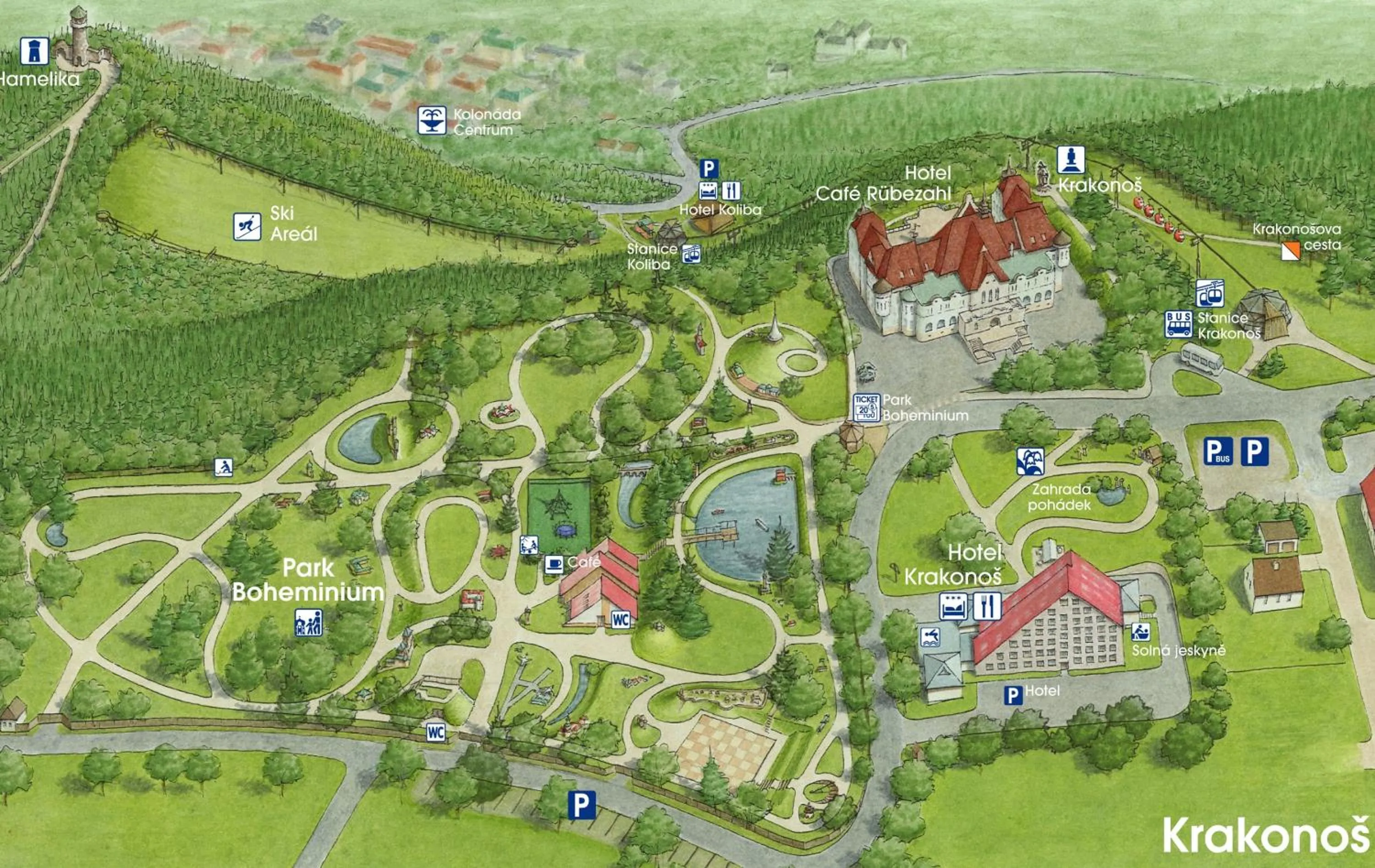 Area and facilities in Hotel Krakonoš