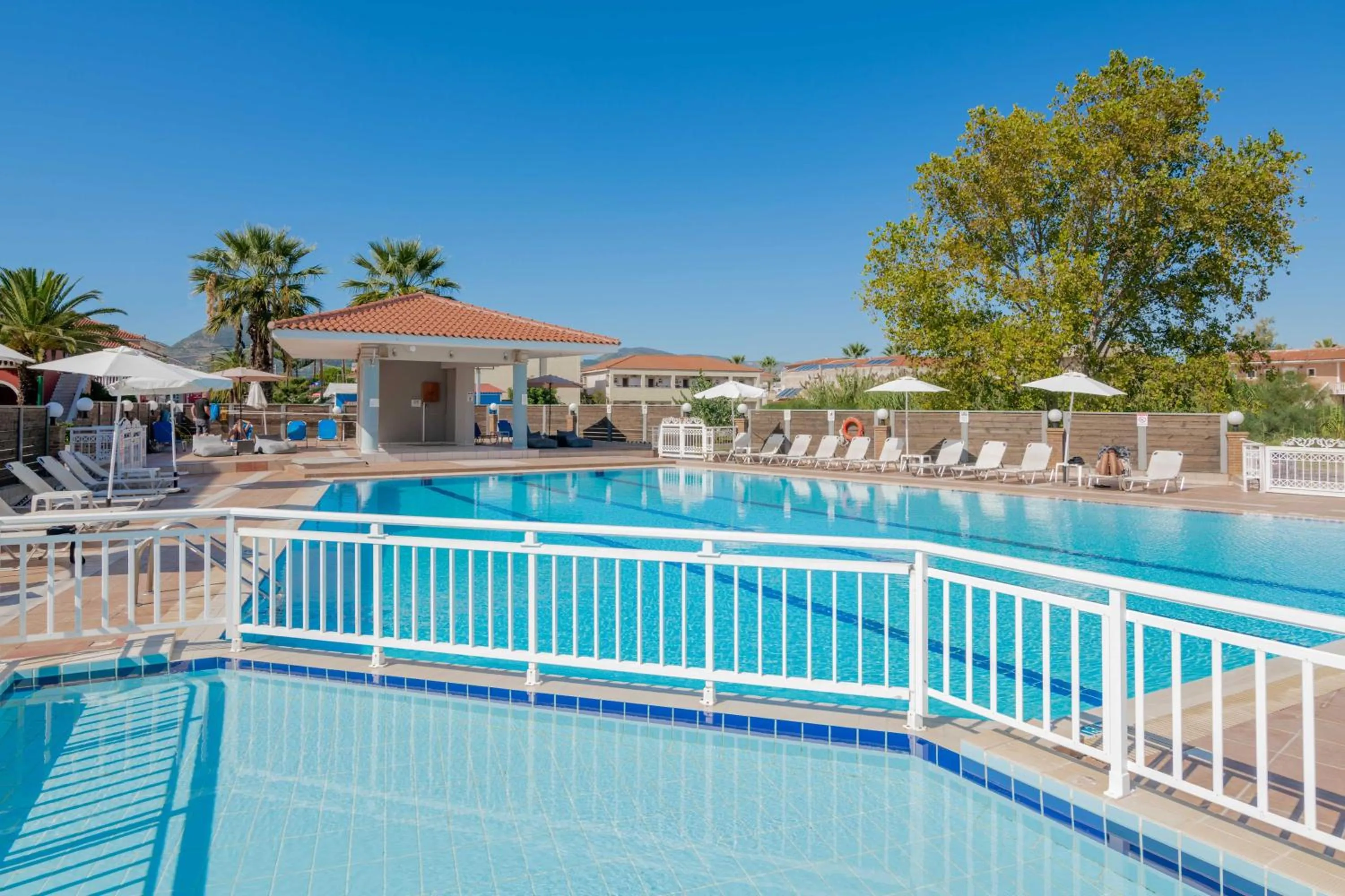 Pool view in Karras Hotel