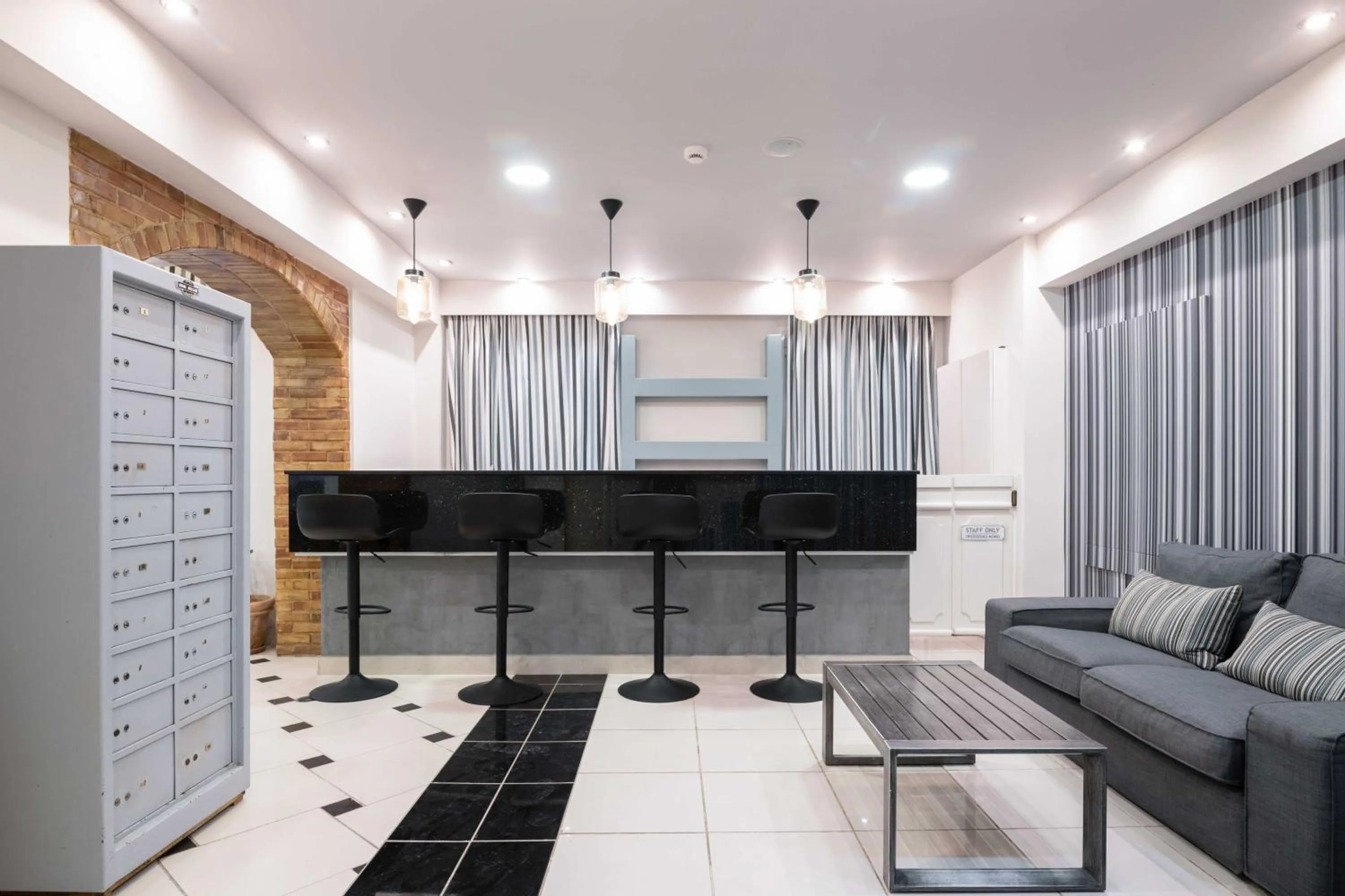 Seating area in Karras Hotel