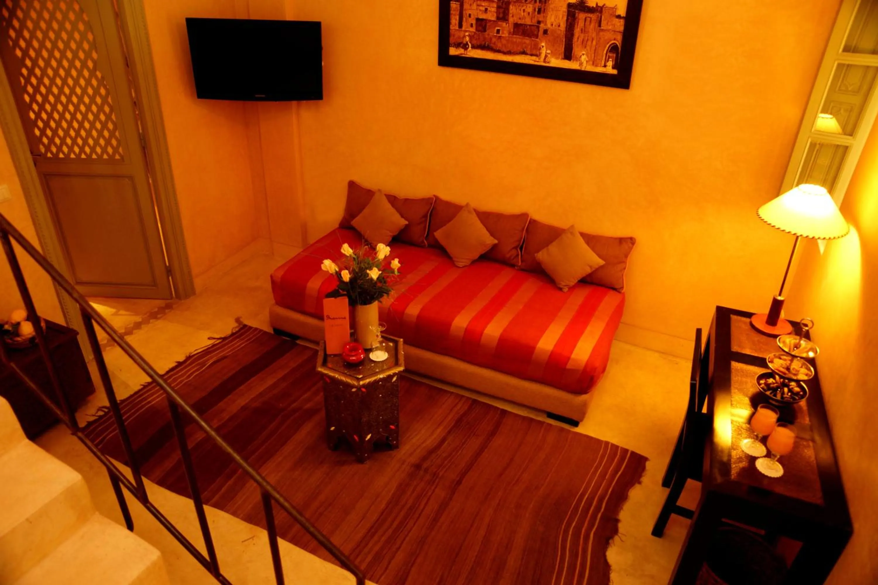 Living room, Bed in Riad Shama Suites & Spa