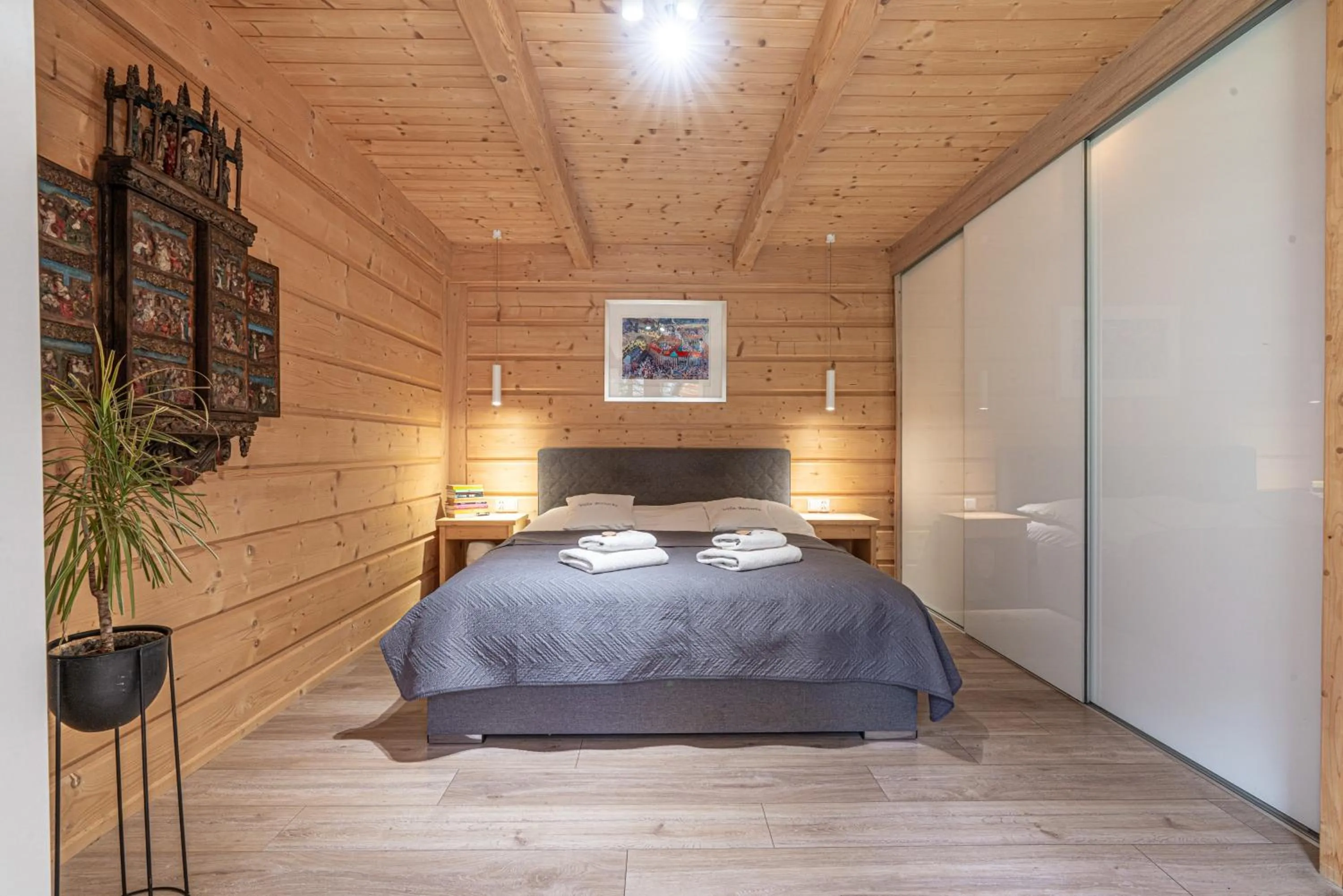 Bed in Willa Baciarka-basen, sauny i jacuzzi