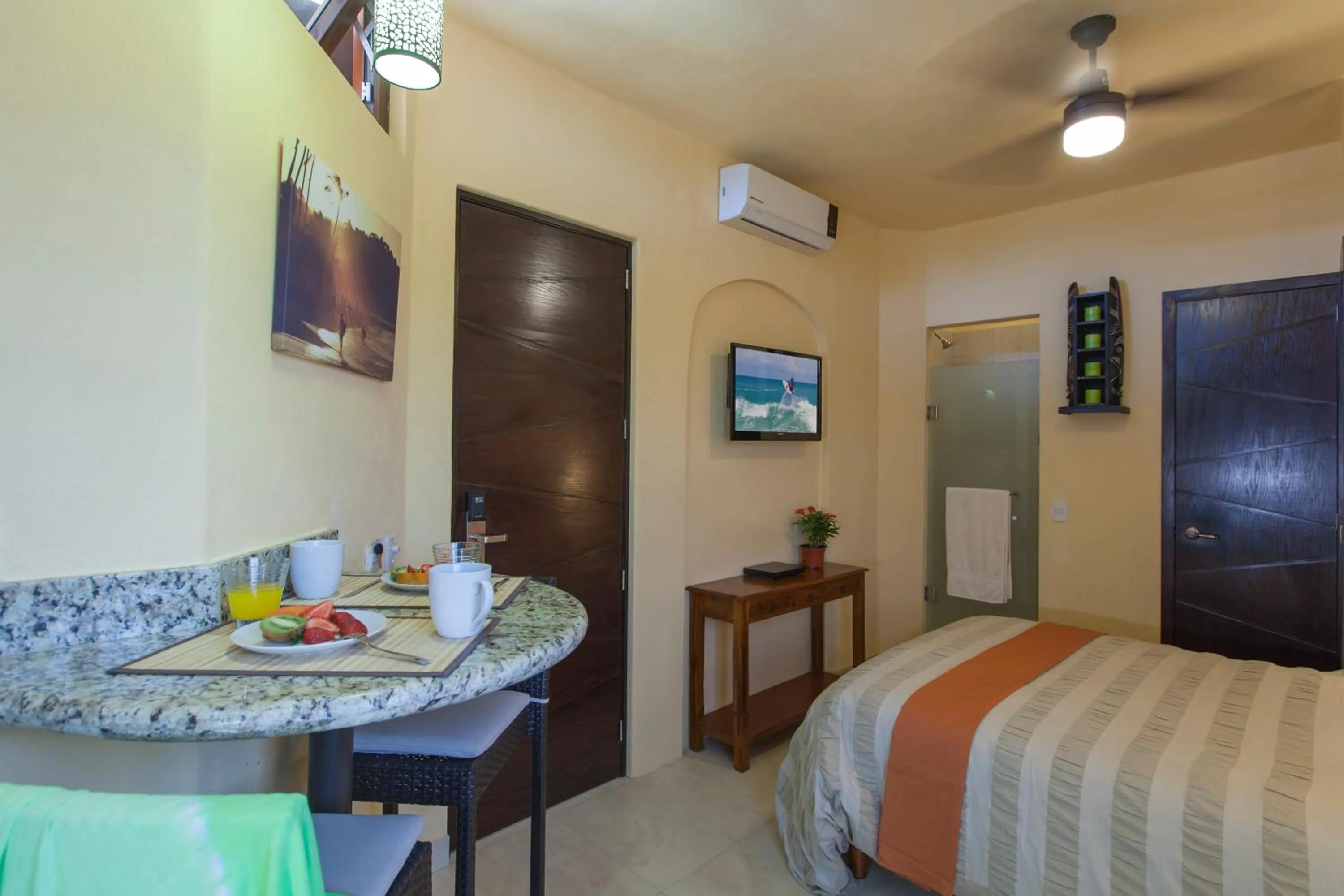 Bed in Beach Break Suites Sayulita