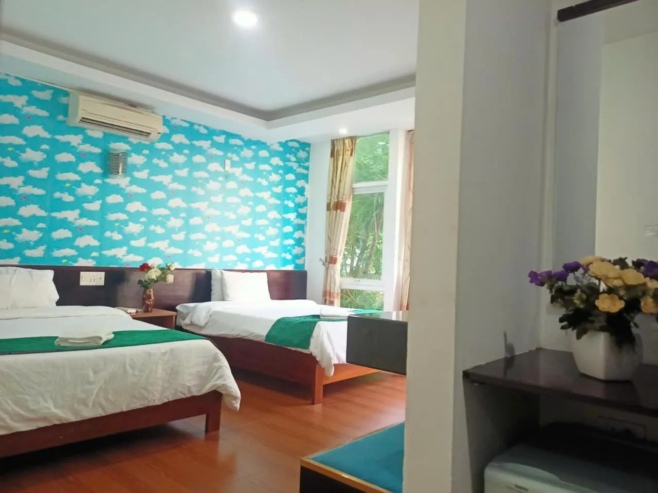 Property building, Bed in catba island hotel