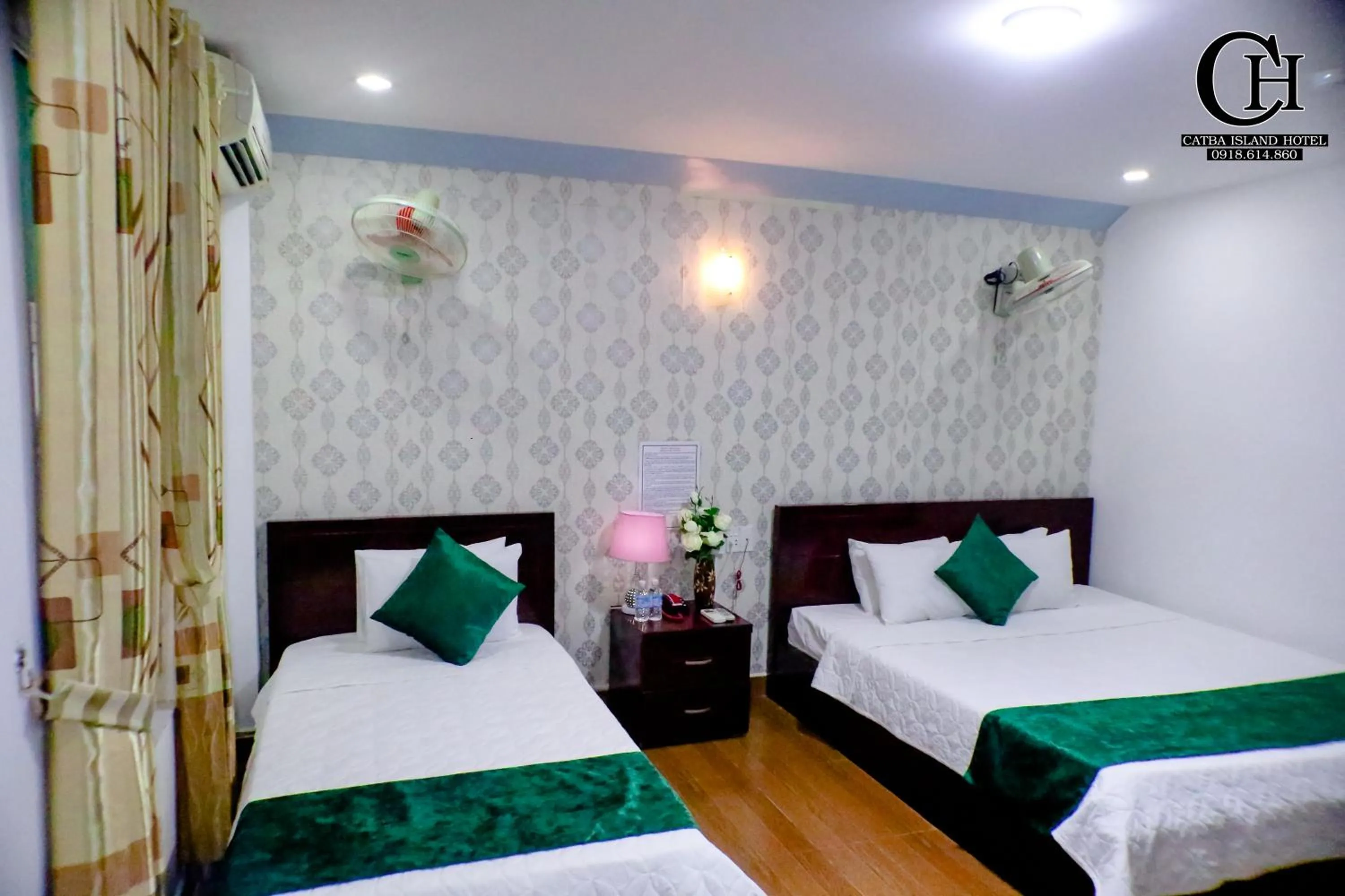 Bed in catba island hotel