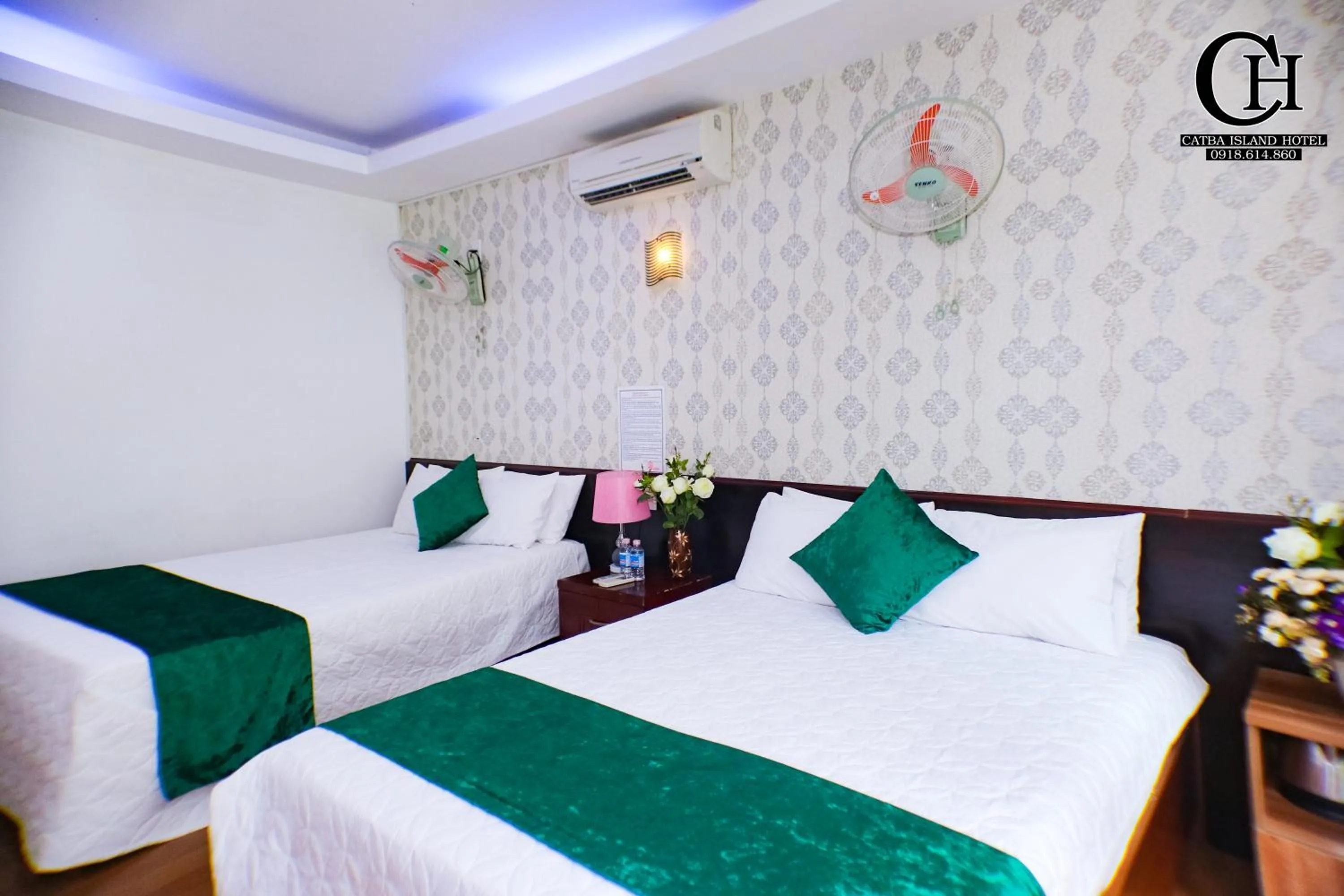 Bed in catba island hotel