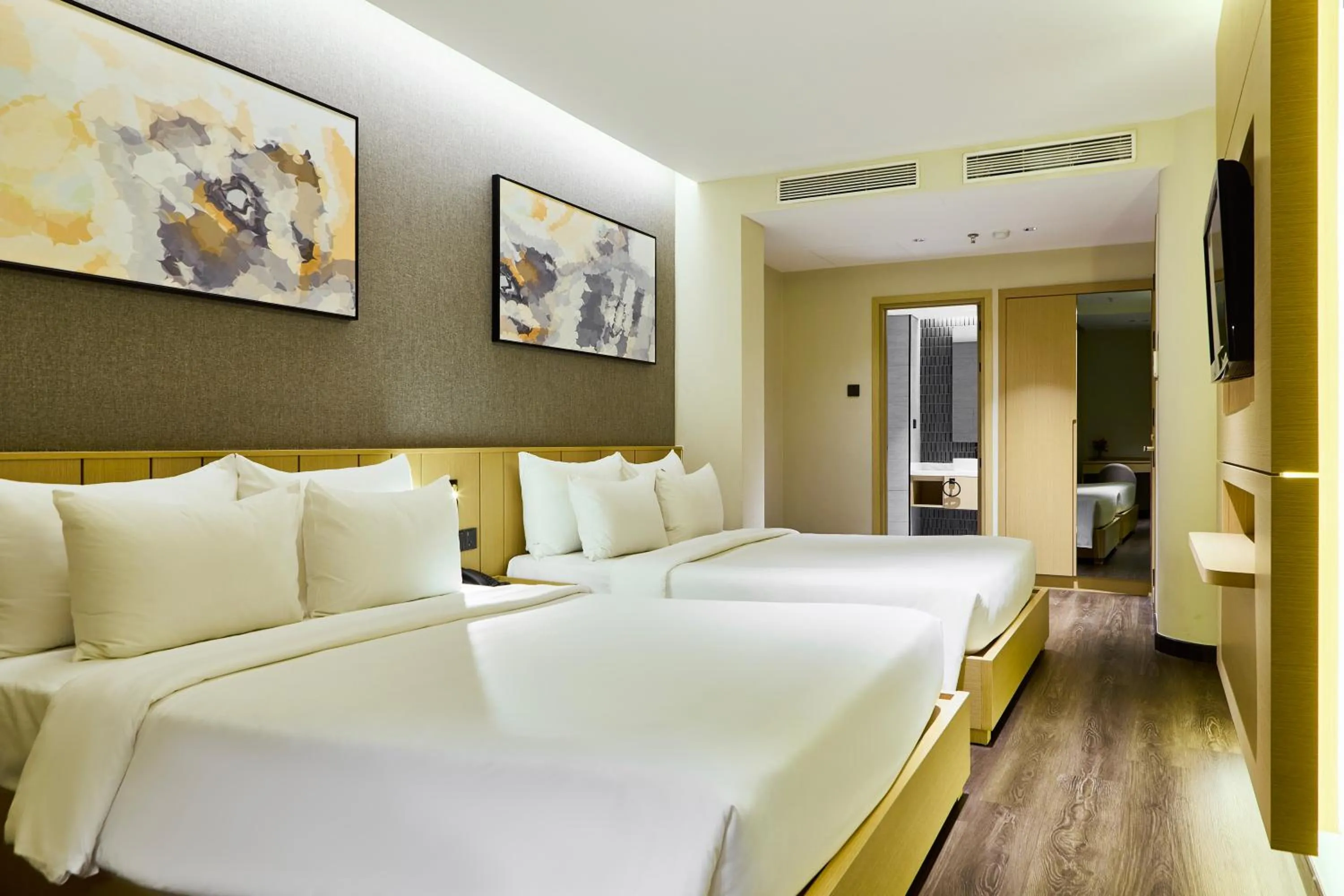 Bed in Central Park Saigon Hotel