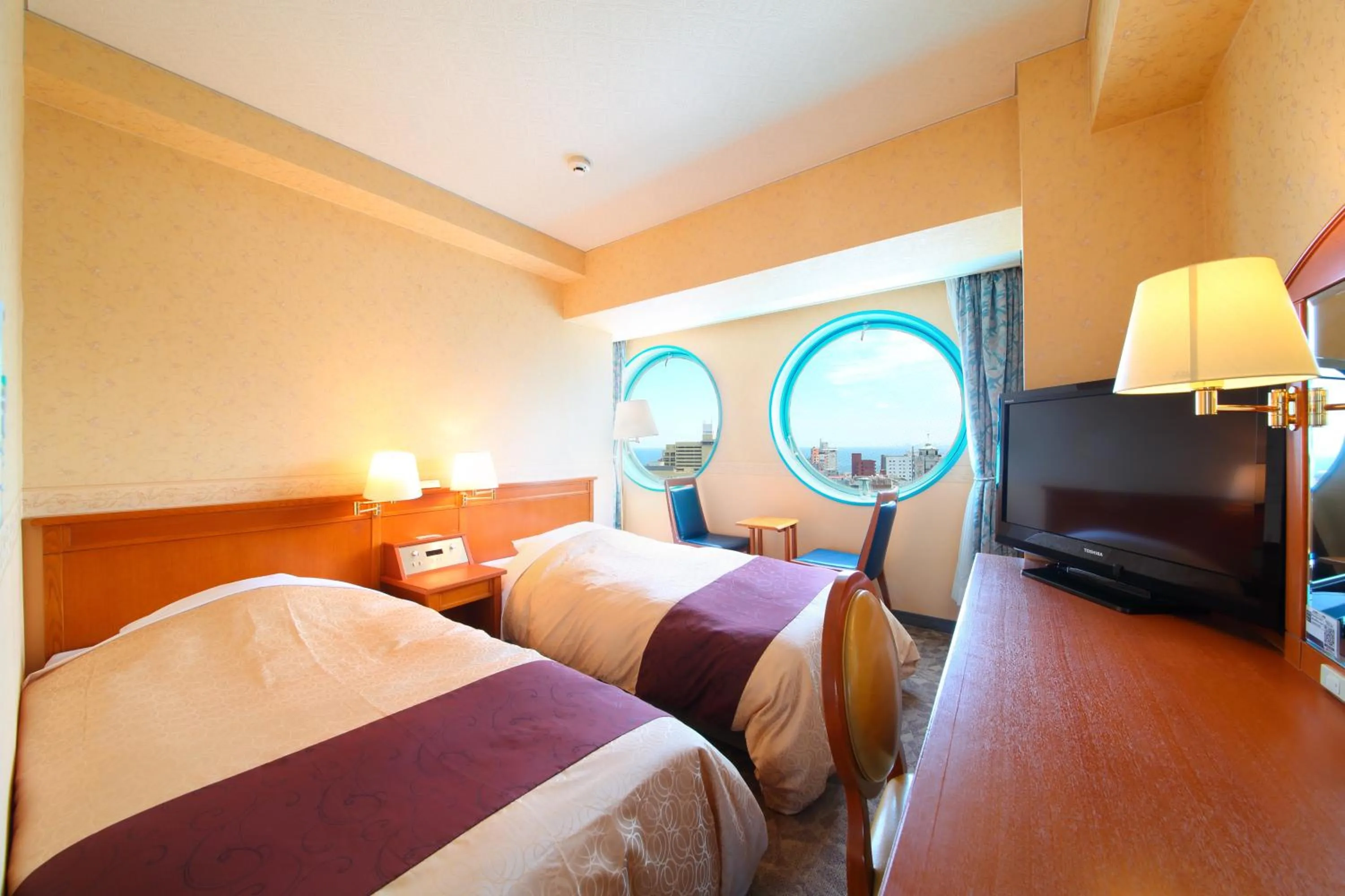 Photo of the whole room, Bed in Hotel Seawave Beppu