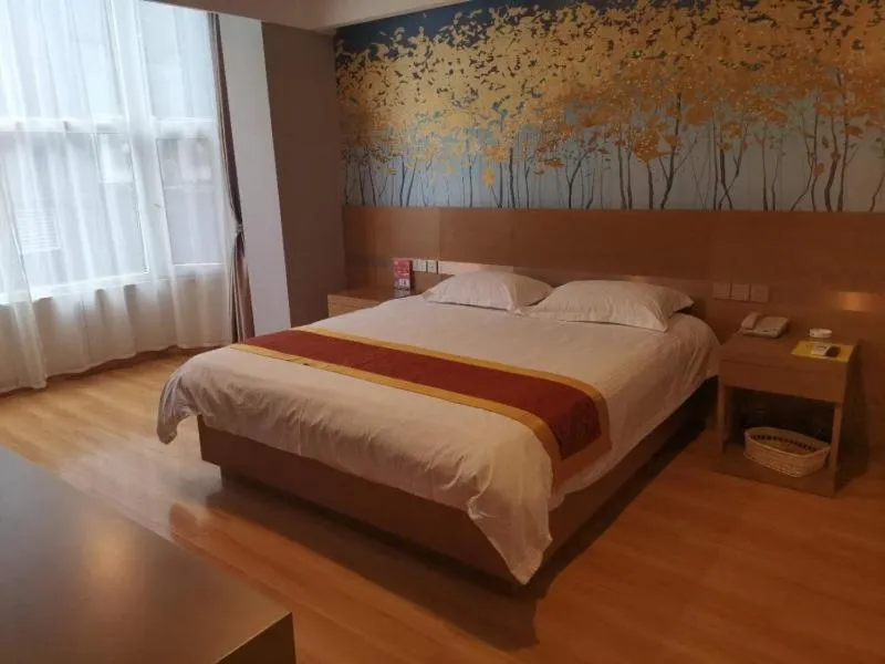 Bed in GreenTree Inn Shanxi Changzhi Lucheng Zhonghua Street Business Hotel