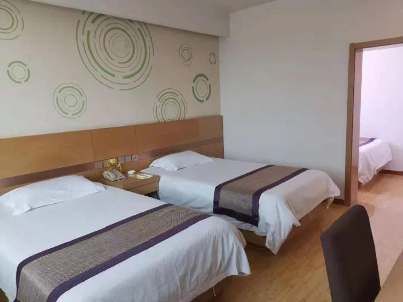 Bed in GreenTree Inn Shanxi Changzhi Lucheng Zhonghua Street Business Hotel