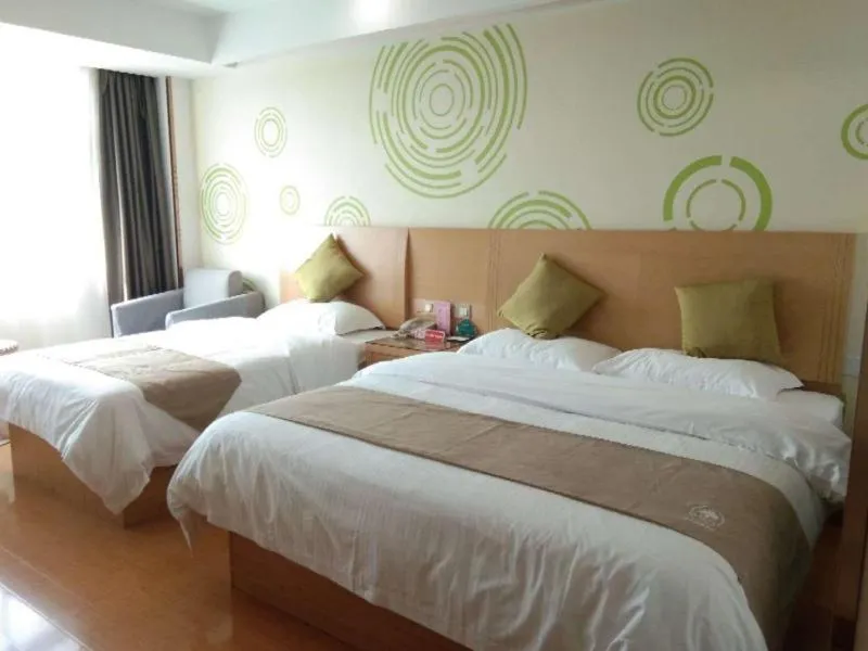 Bed in GreenTree Inn Hefei Feidong New District Huishang City Express Hotel