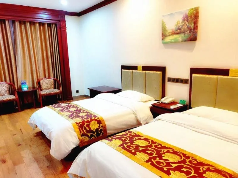 Bed in GreenTree Alliance Gansu Wuwei Commercial Pedestrian Street Hotel