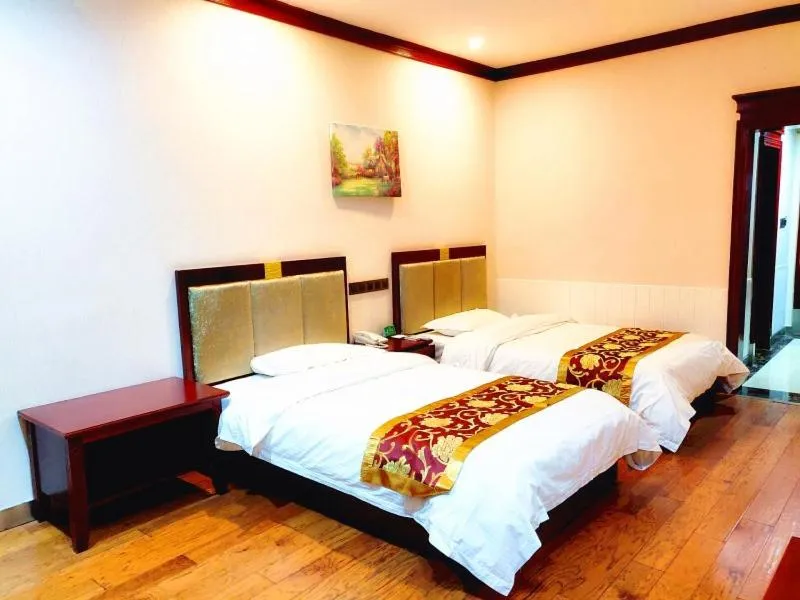 Bed in GreenTree Alliance Gansu Wuwei Commercial Pedestrian Street Hotel