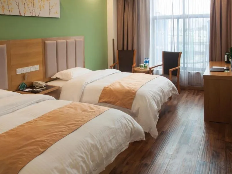 Bed in GreenTree Inn Suzhou Industrial Park Shengpu Town Xinsheng Road Express Hotel