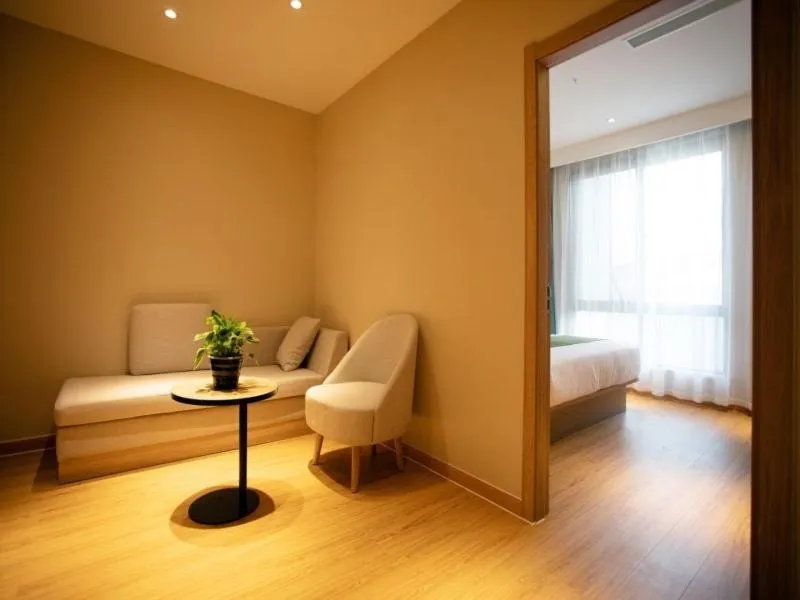 Bed in GreenTree Inn Suzhou Industrial Park Shengpu Town Xinsheng Road Express Hotel