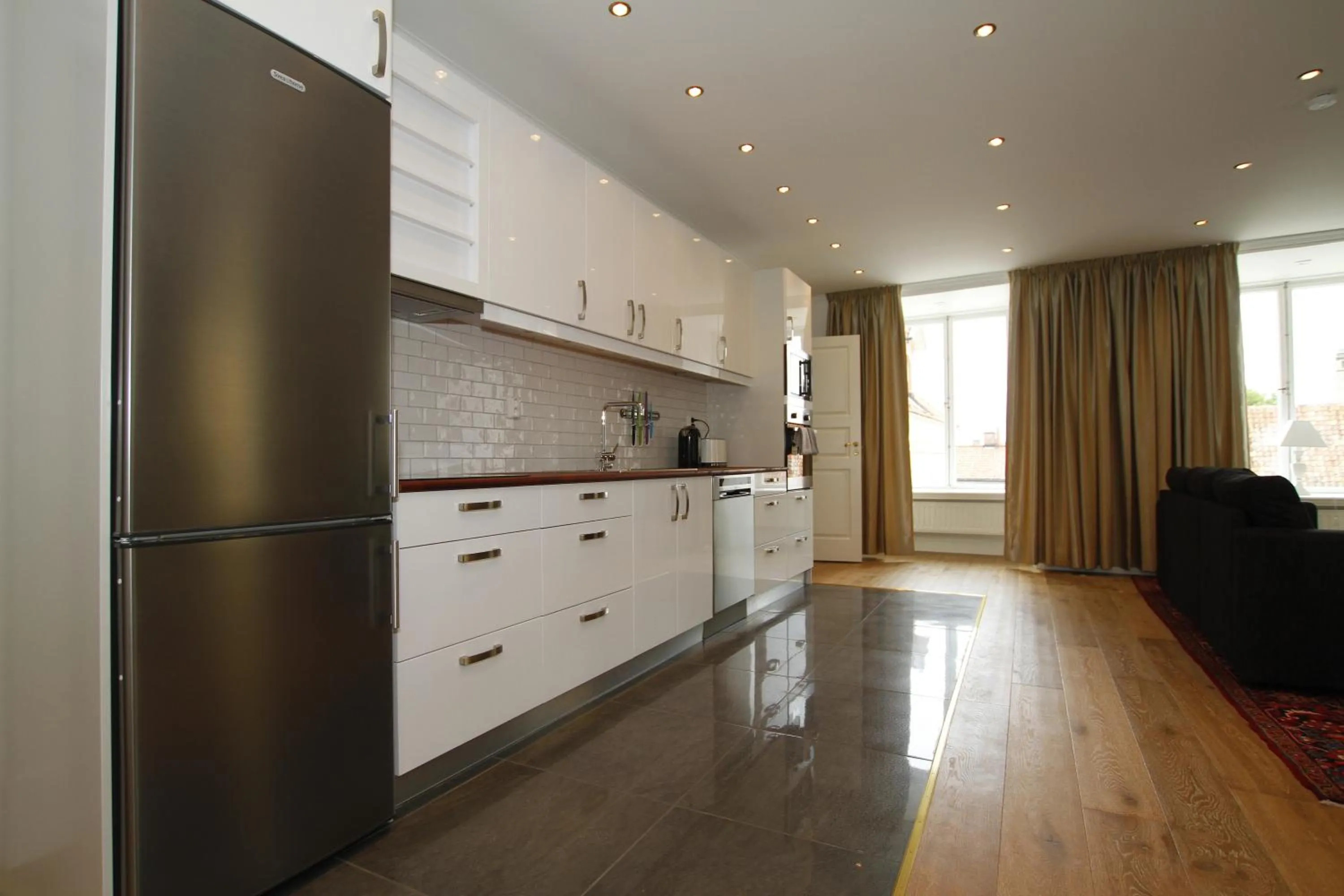 Kitchen or kitchenette in Donners Hotell