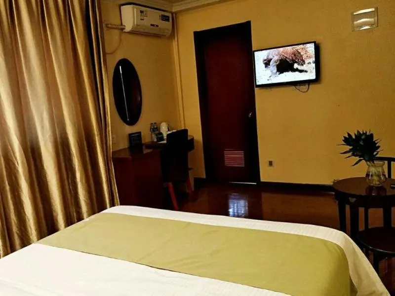 Bed in GreenTree Alliance Beijing Daxing District Jiugong Town Jiugong Subway Station Hotel