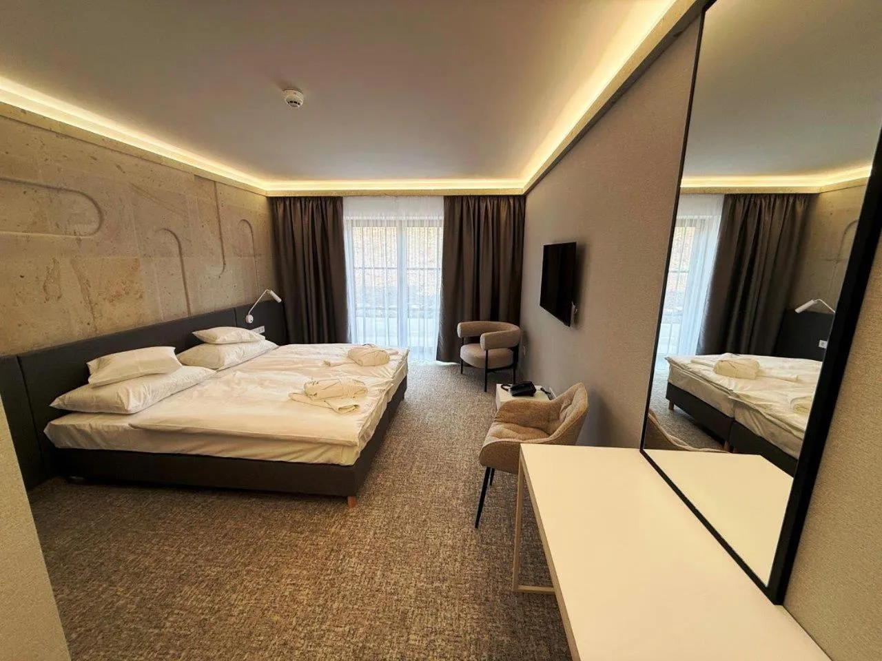 Bed in Egri Korona Borház és Wellness Hotel