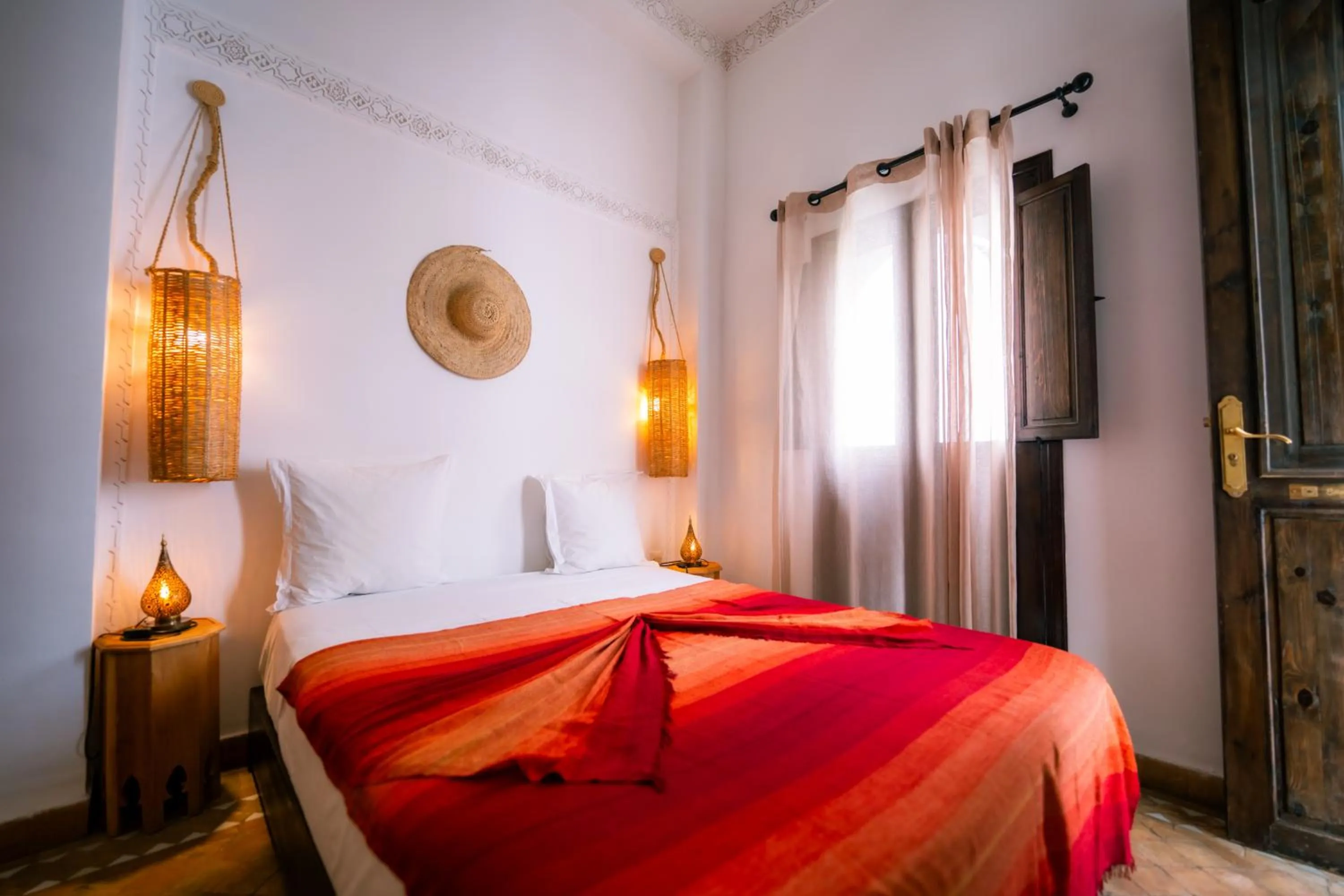 Decorative detail, Bed in Riad Dar Massai