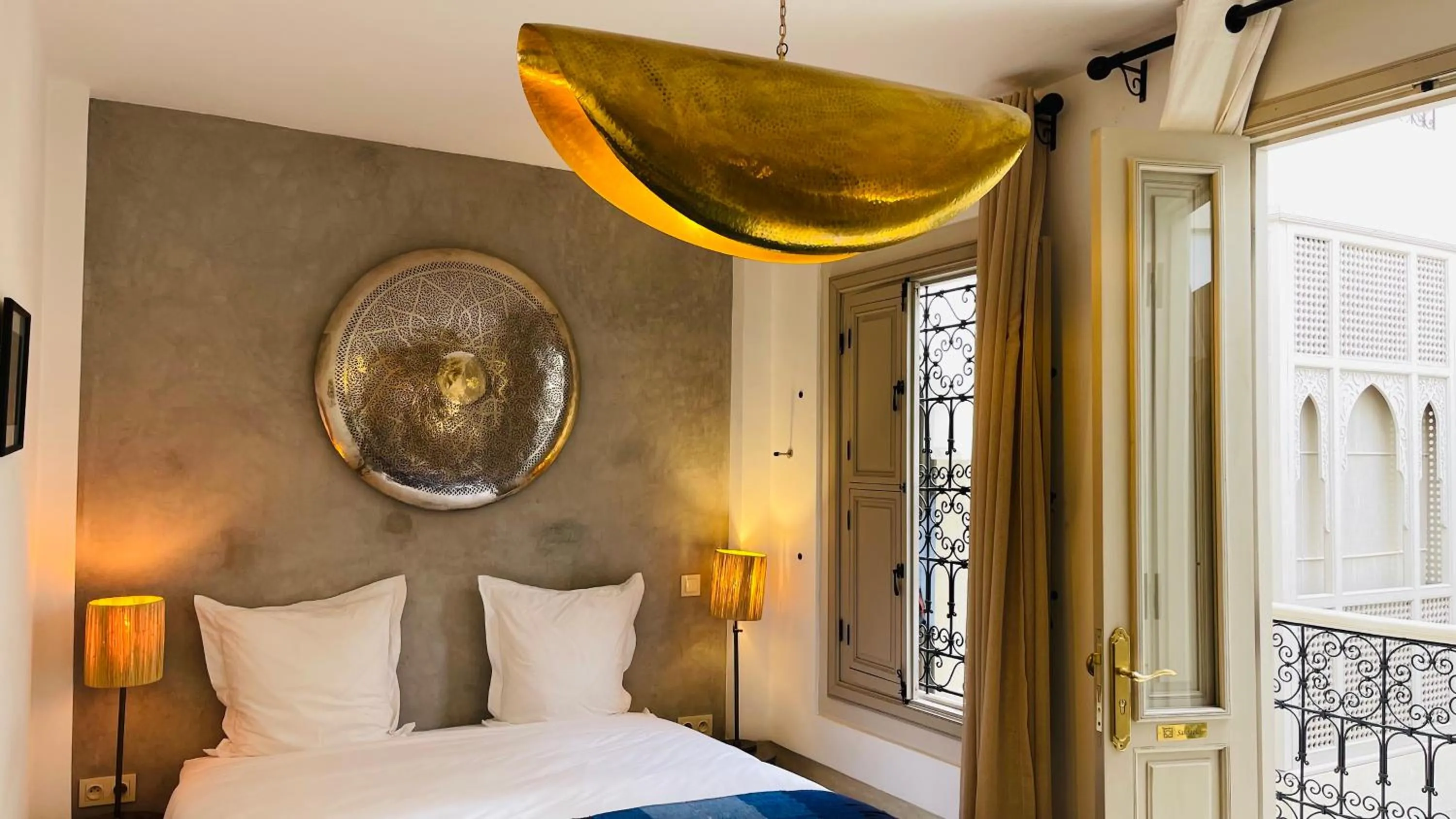 Bed in Riad Dar Massai