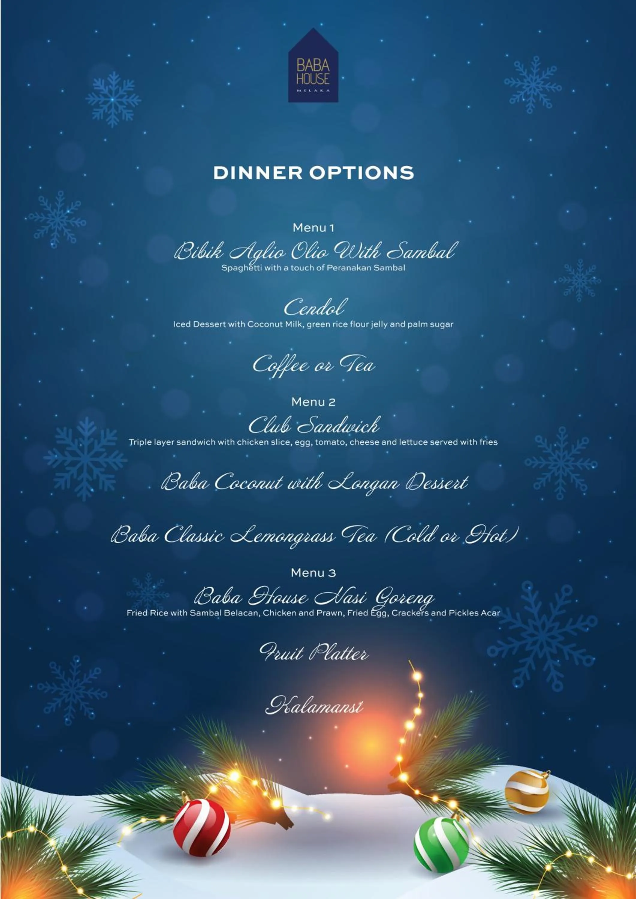 Dinner in Baba House Melaka