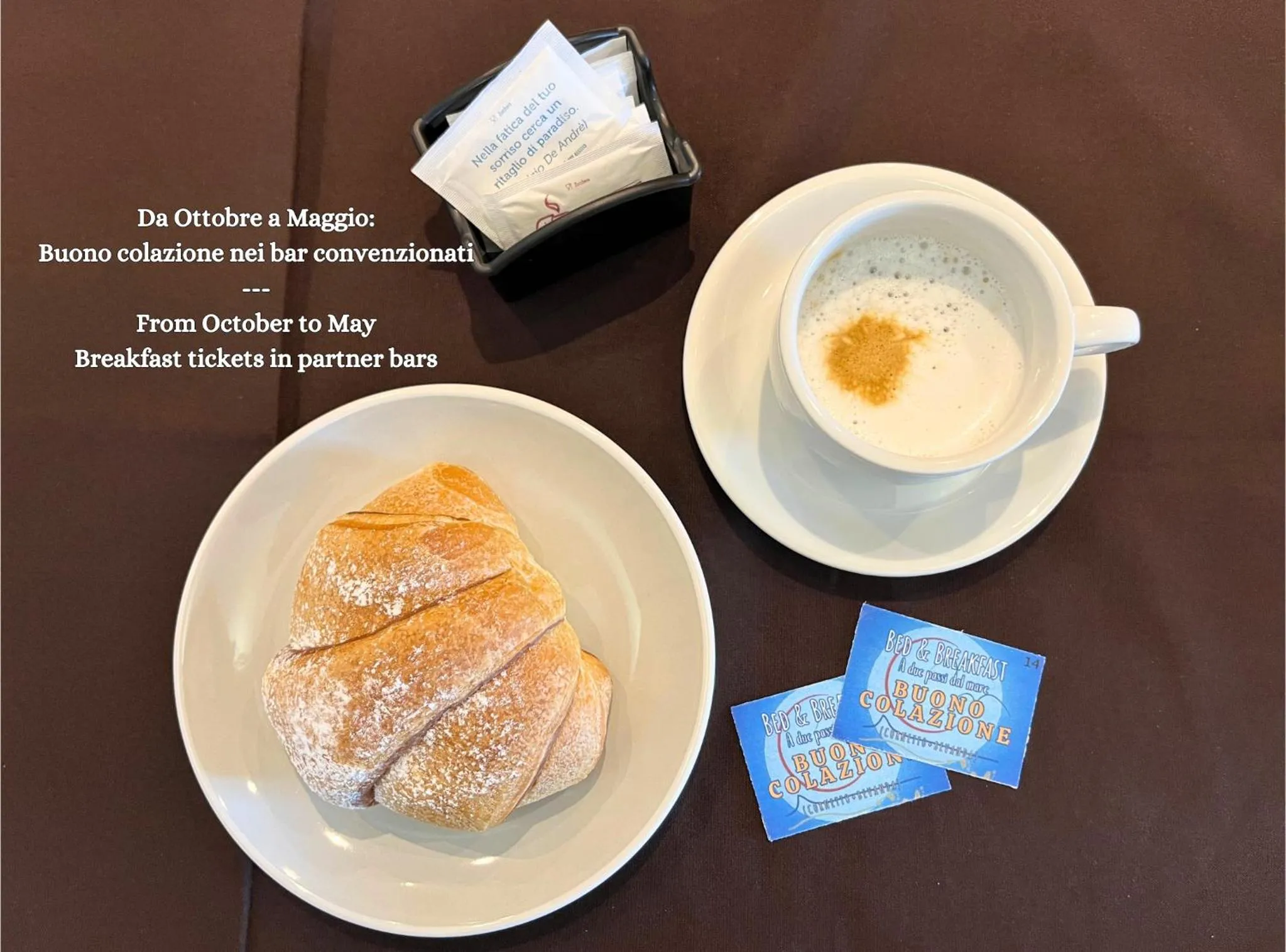 Italian breakfast in B&B a due passi dal mare