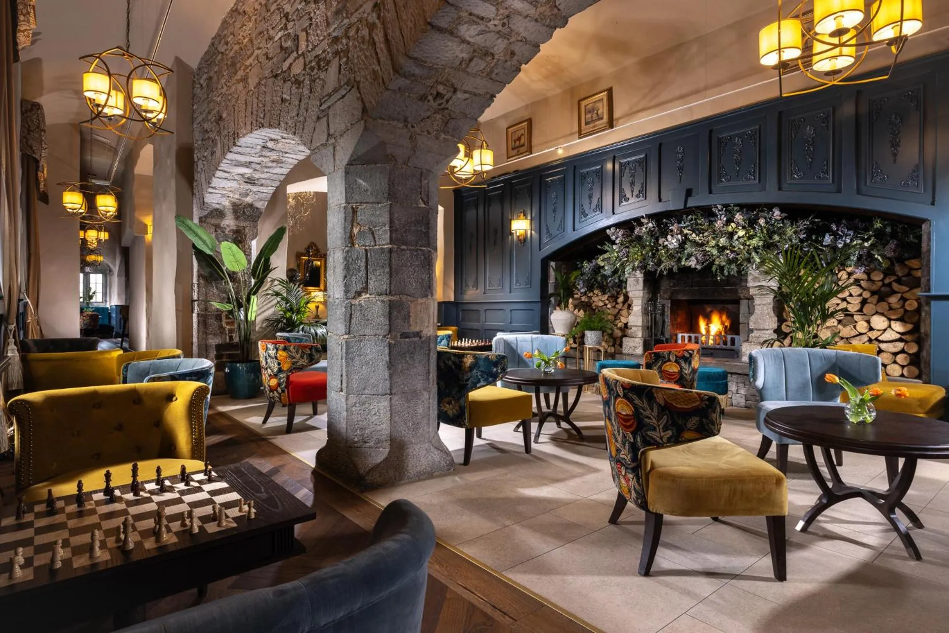 Seating area in The Lodges at Kilkea Castle