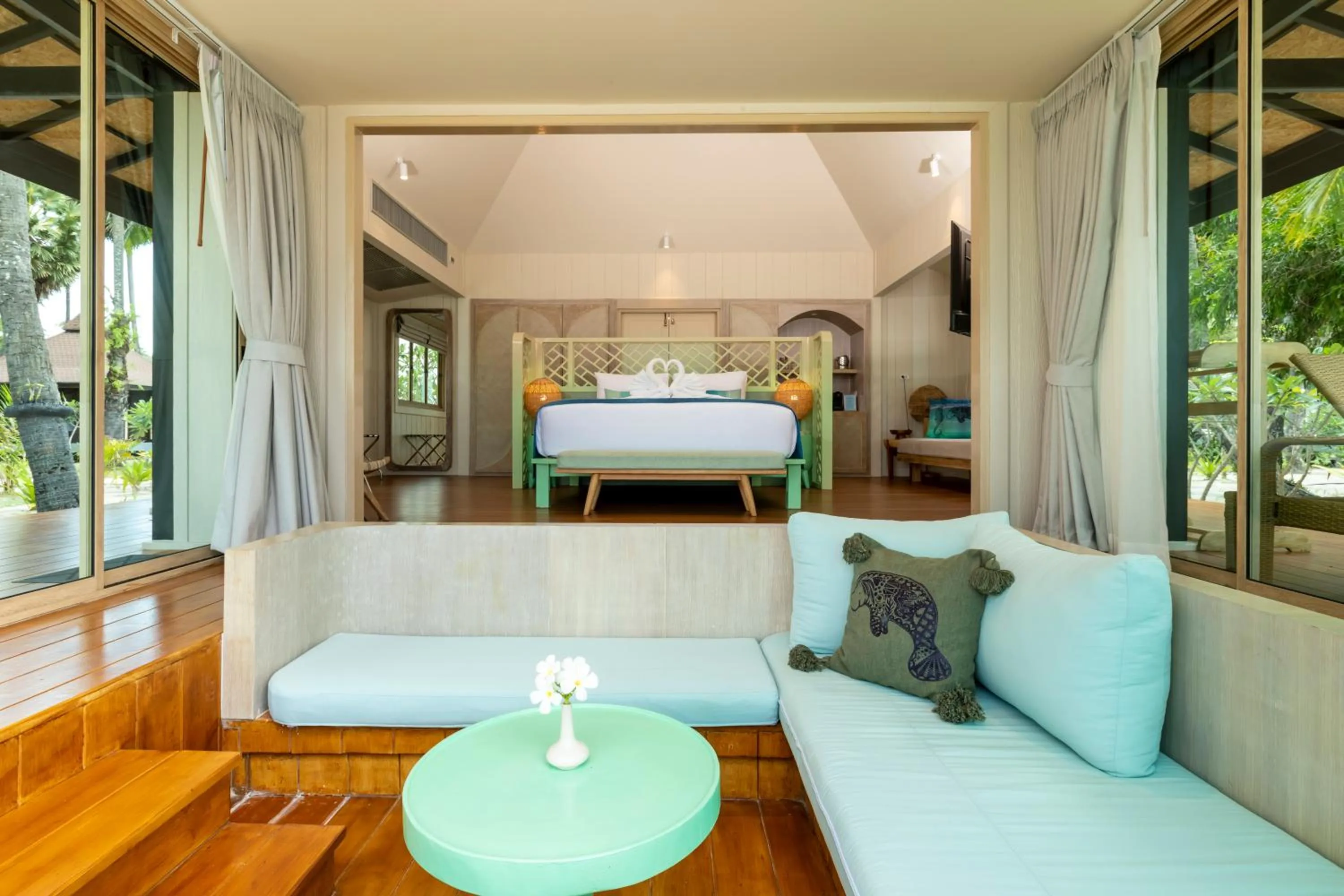 Bed in Koh Mook Sivalai Beach Resort