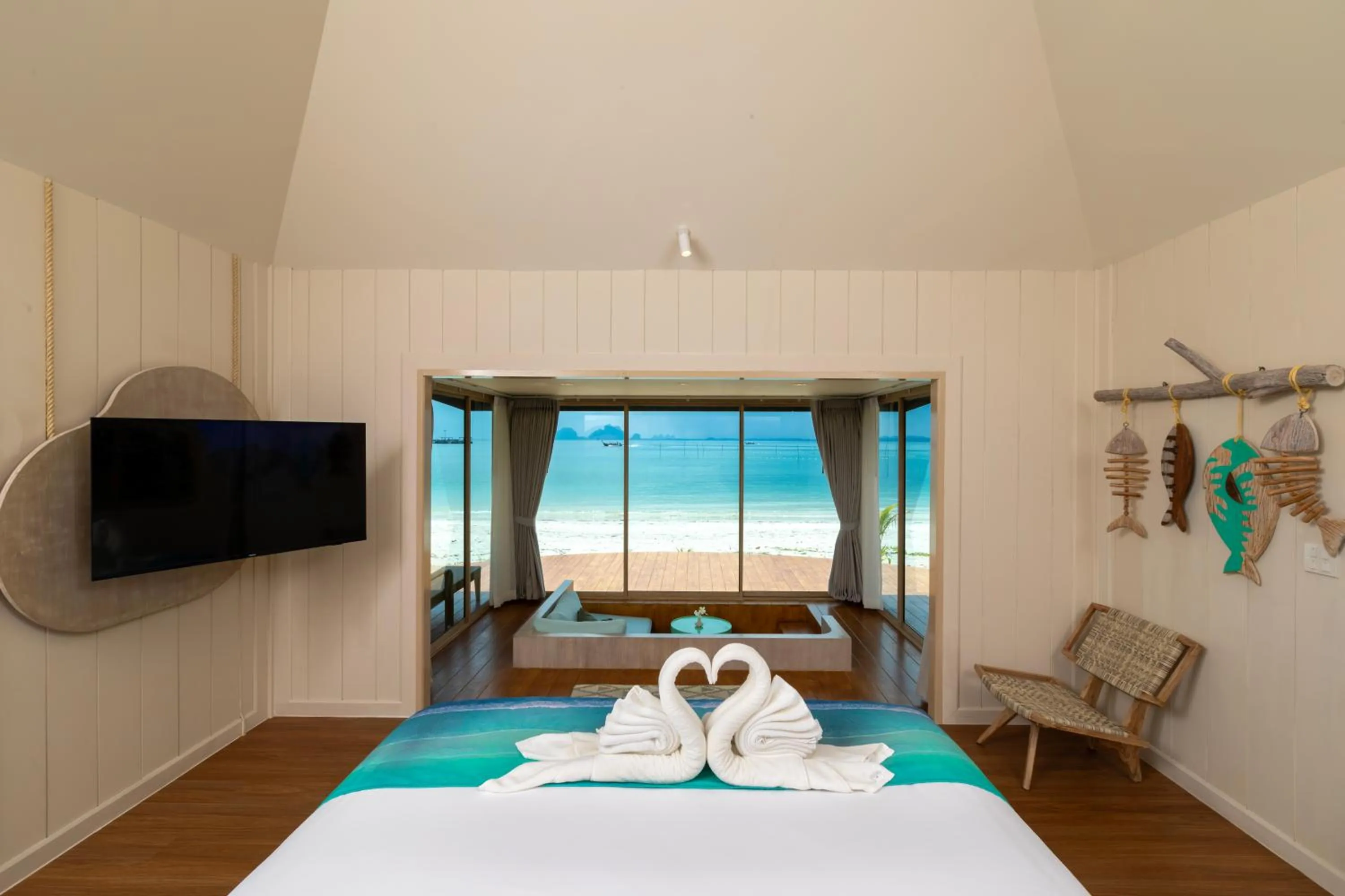 Bed in Koh Mook Sivalai Beach Resort