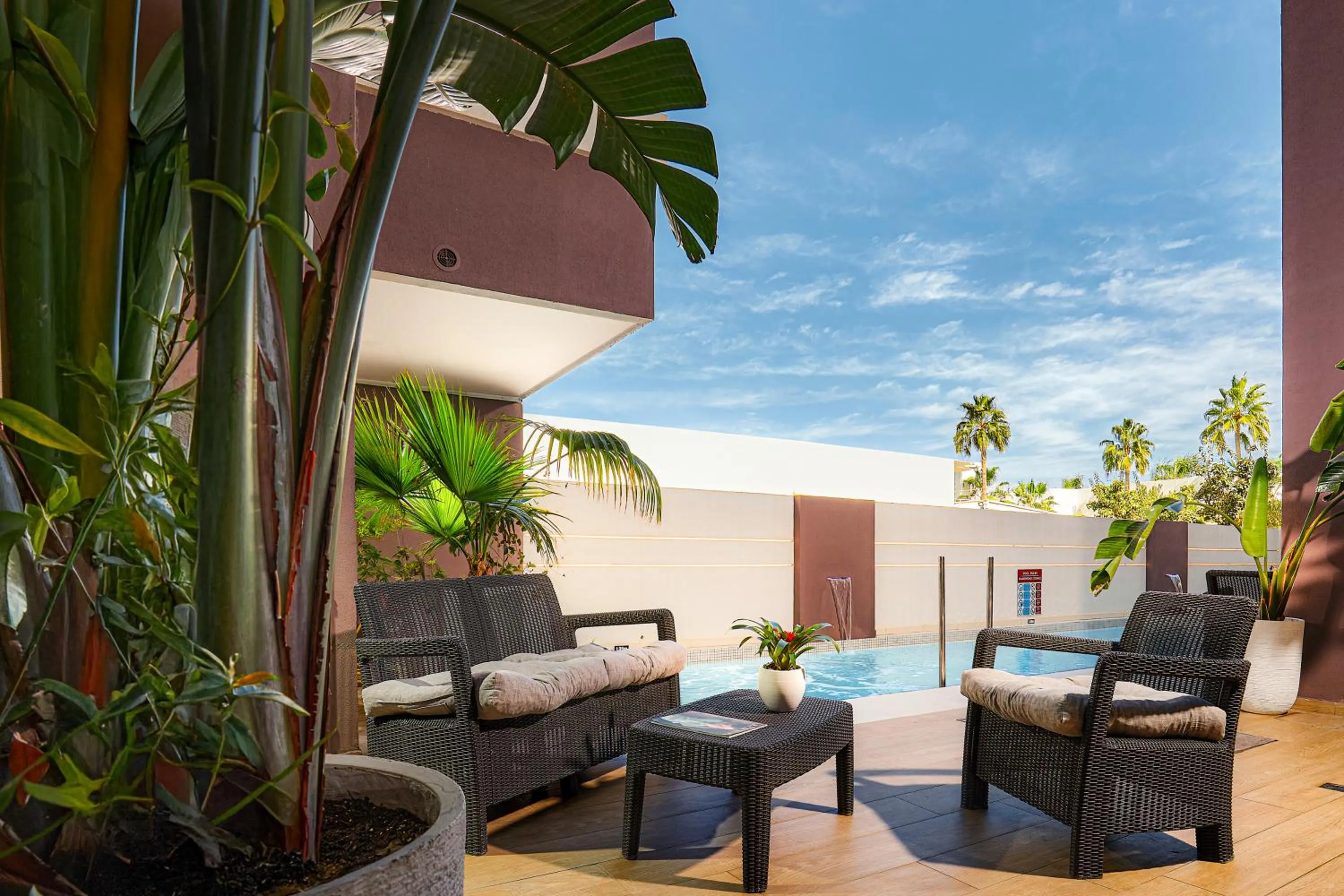 Patio in Dionisos Hotel