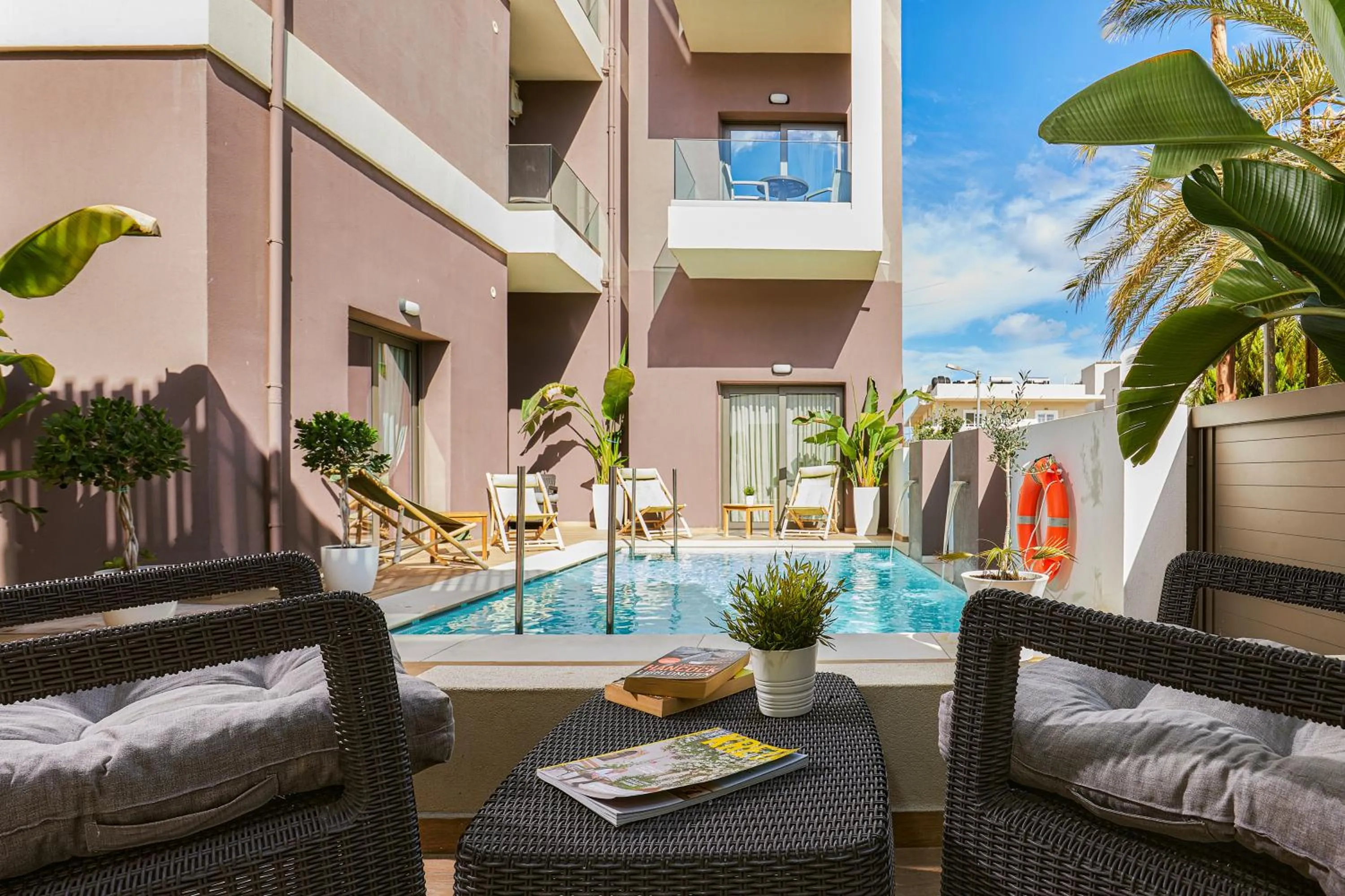 Patio in Dionisos Hotel