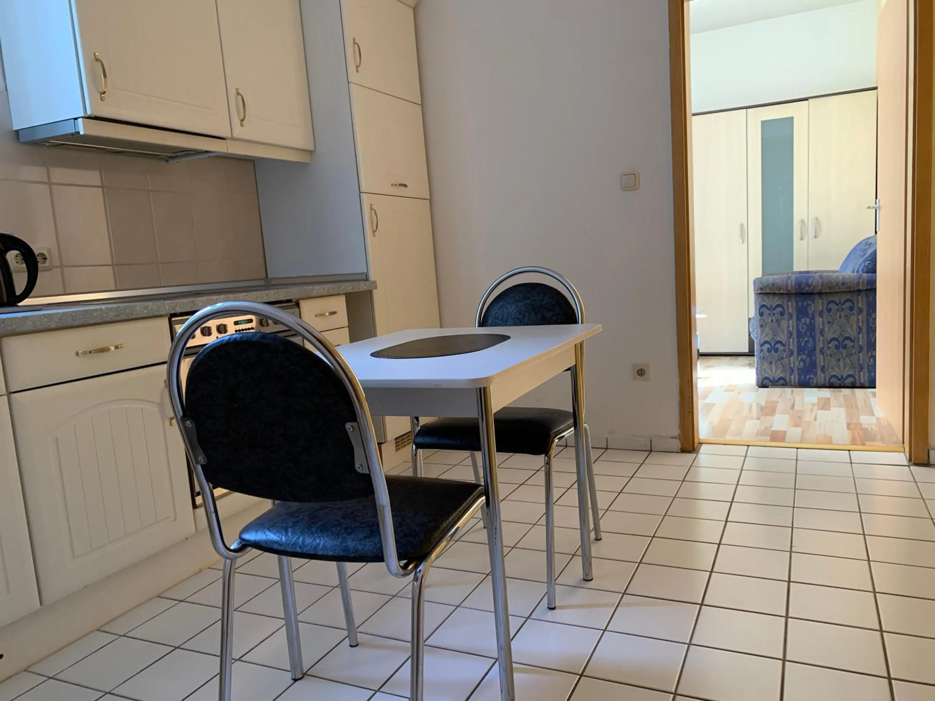 Kitchen or kitchenette in Hotel am Freihafen