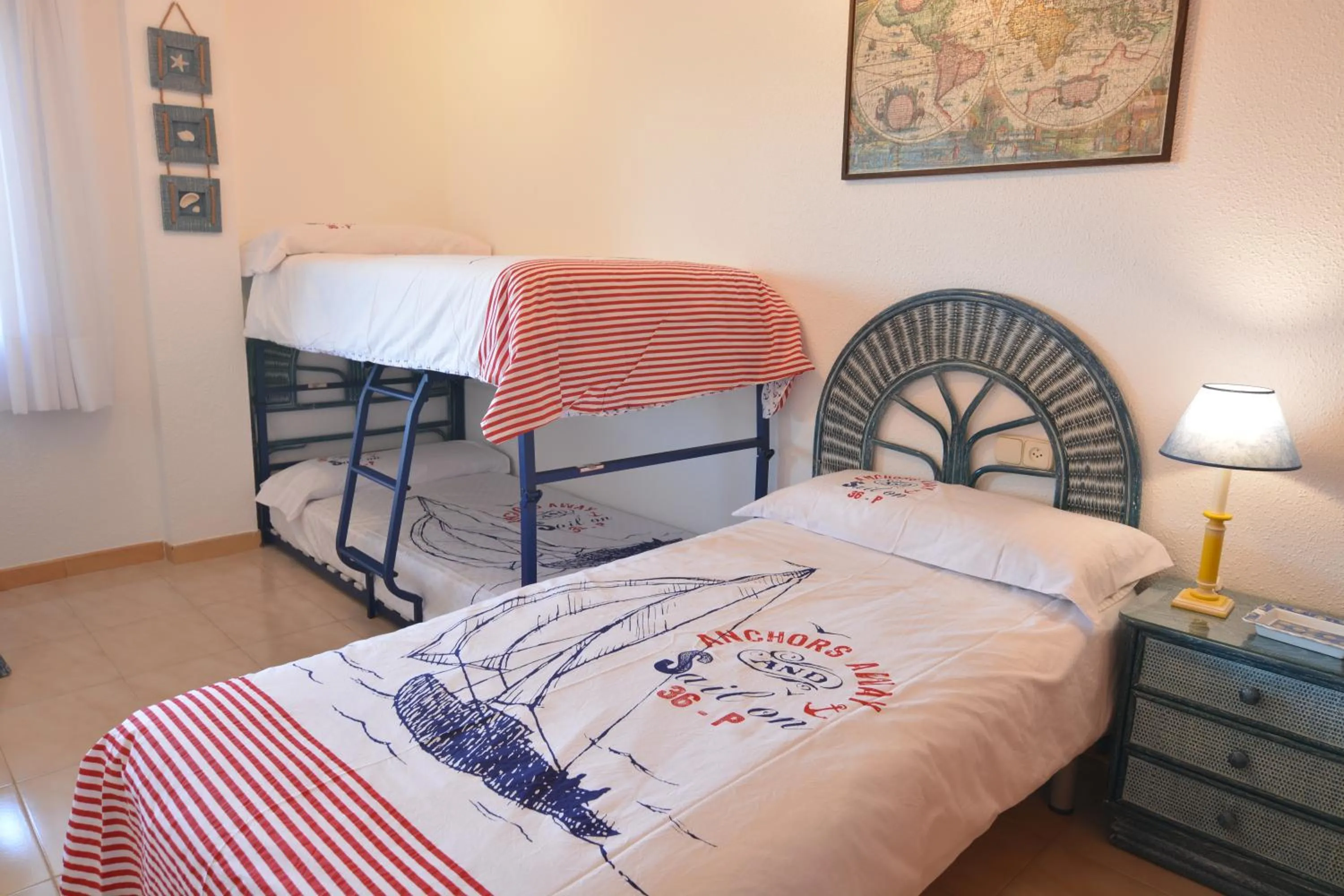 Bedroom, Bed in Saval Cala Font
