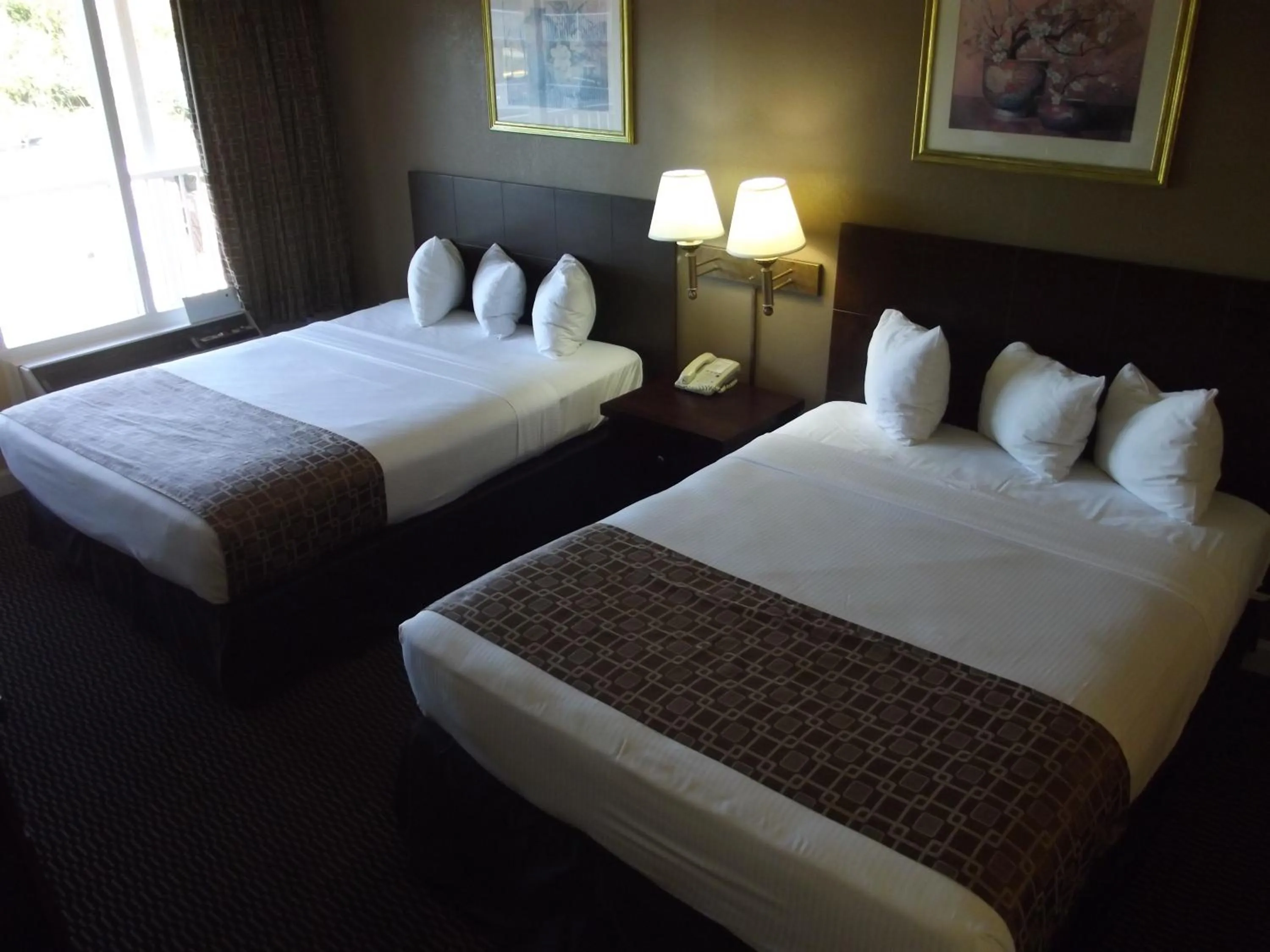 Bed in Ambassadors Inn & Suites