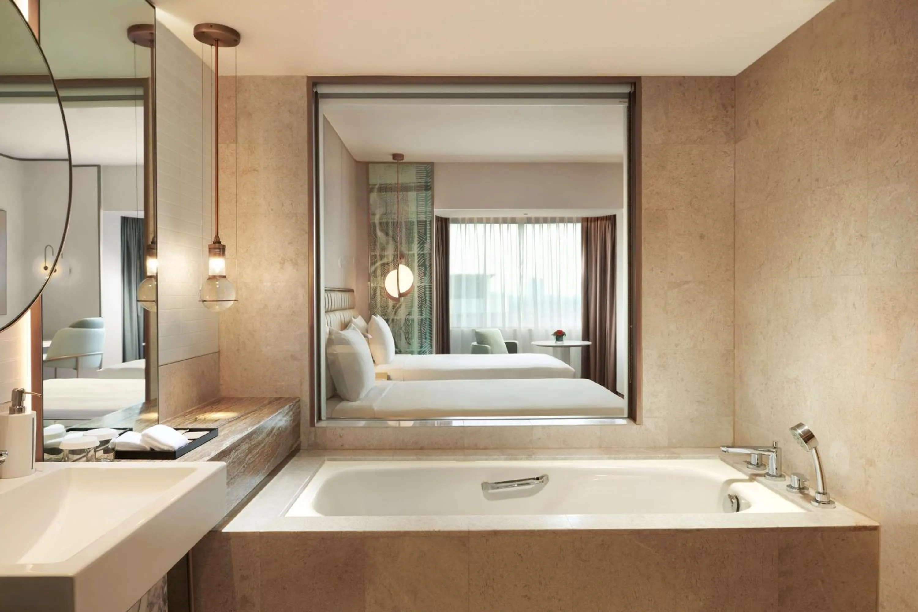 Bathroom, Bed in Hilton Petaling Jaya