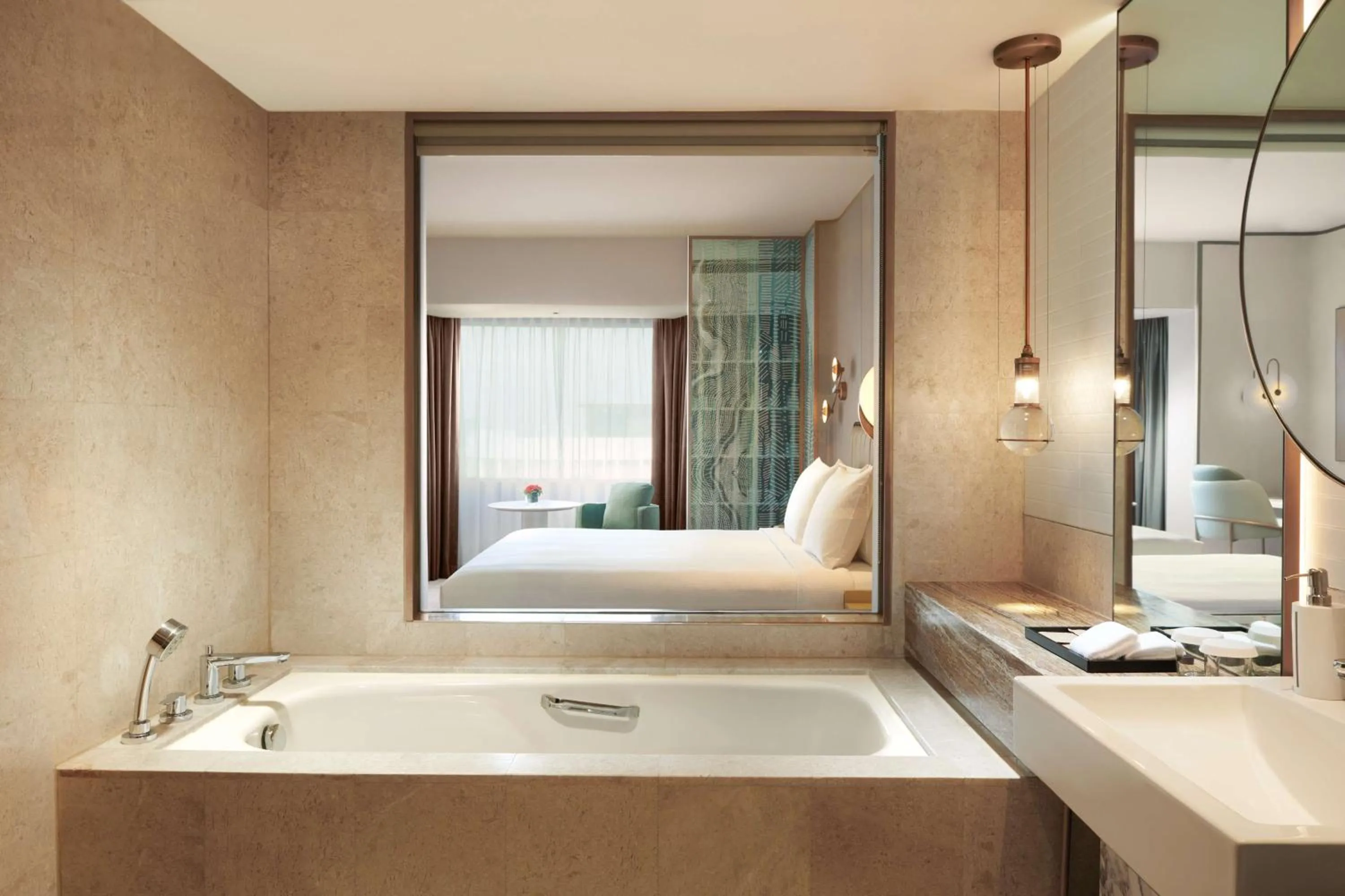 Bathroom, Bed in Hilton Petaling Jaya