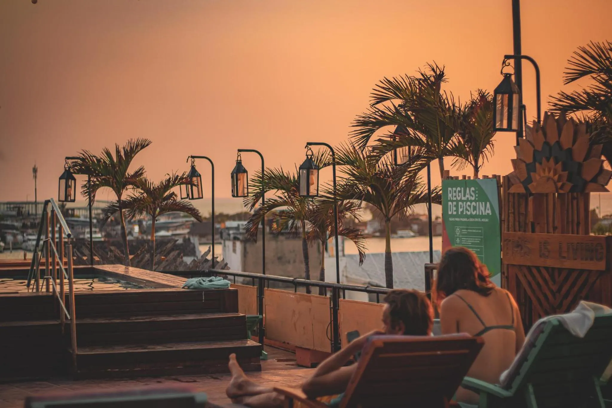 Pool view in Selina Cartagena
