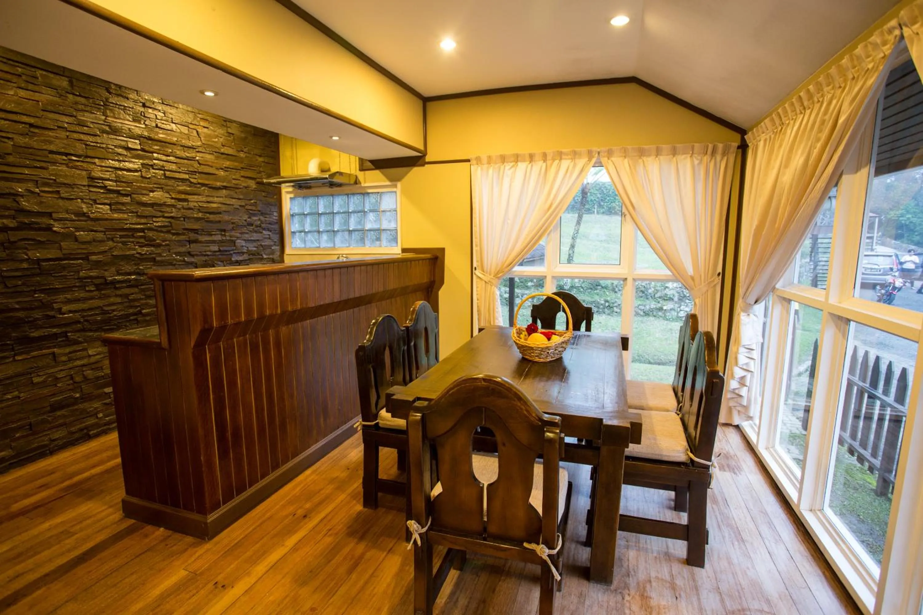 Dining area in Sutera Sanctuary Lodges At Kinabalu Park