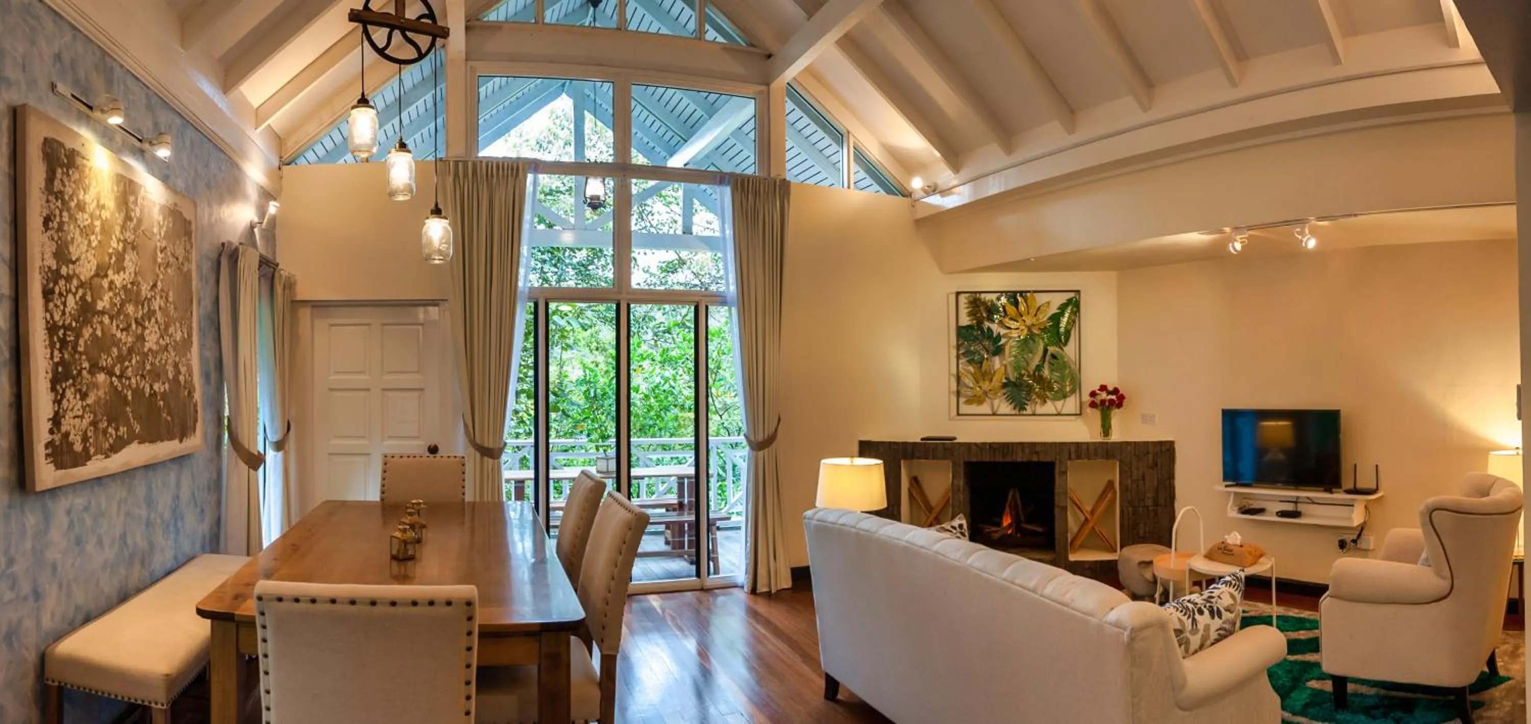 Living room in Sutera Sanctuary Lodges At Kinabalu Park
