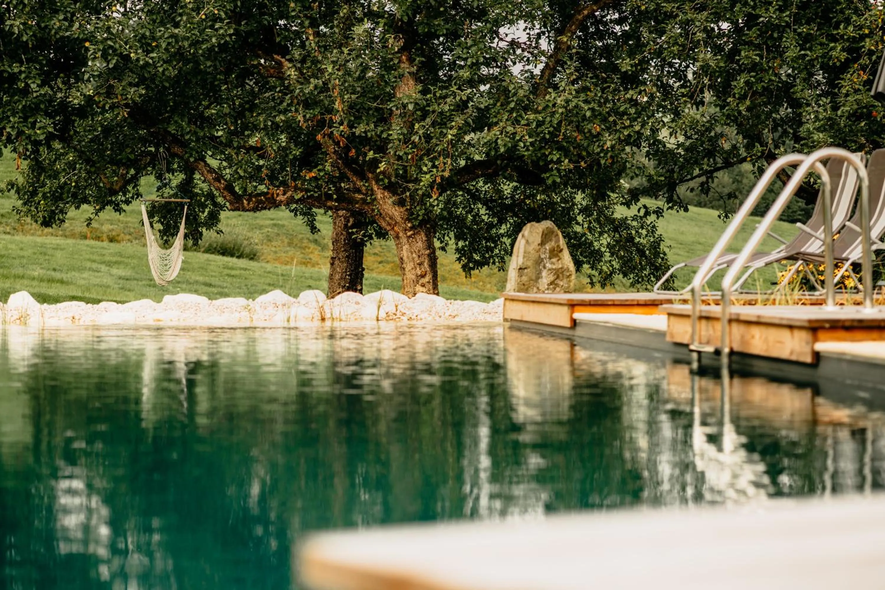 Pool view in Das Stoaberg