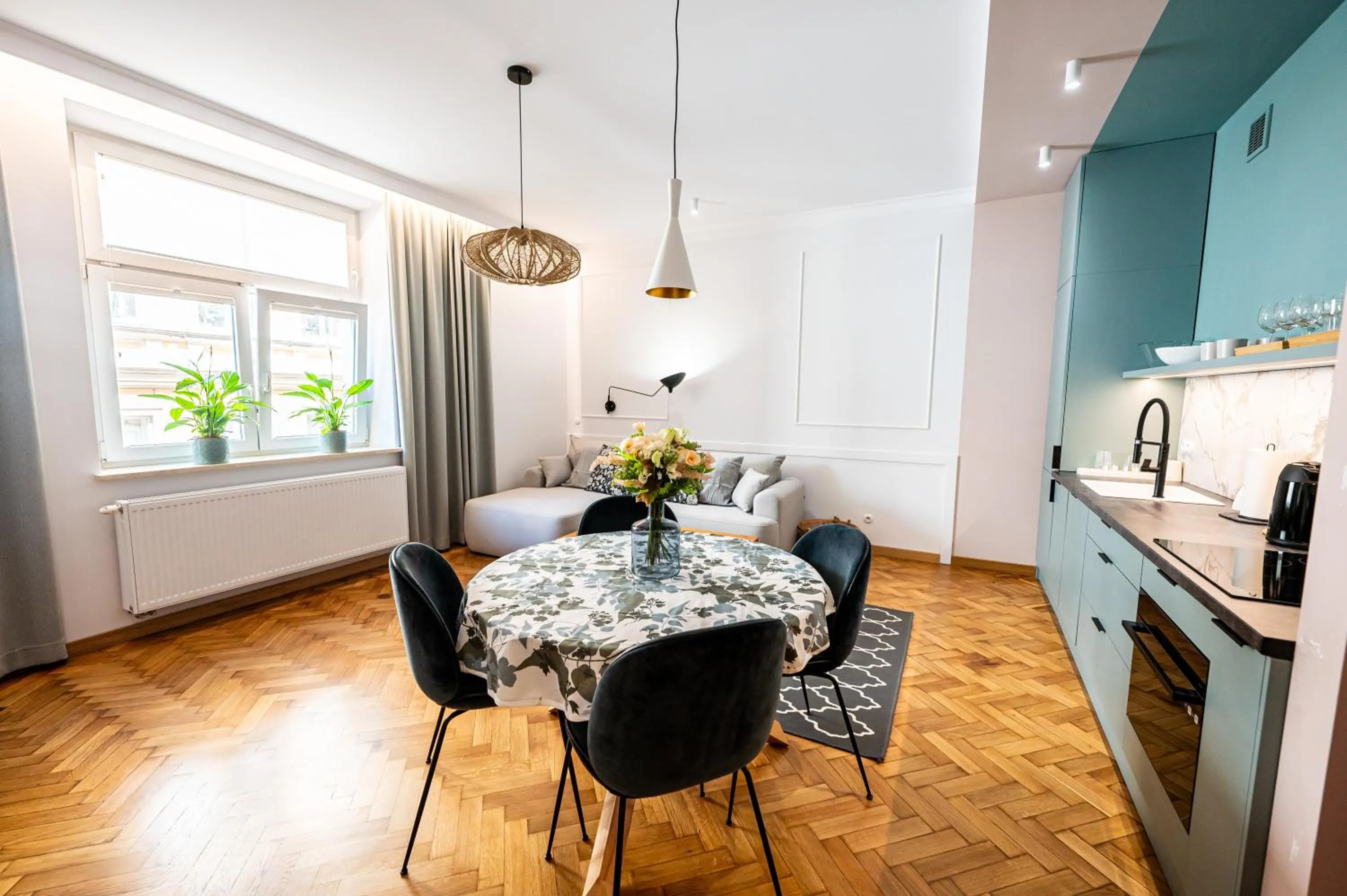 Seating area in Trip Apartments