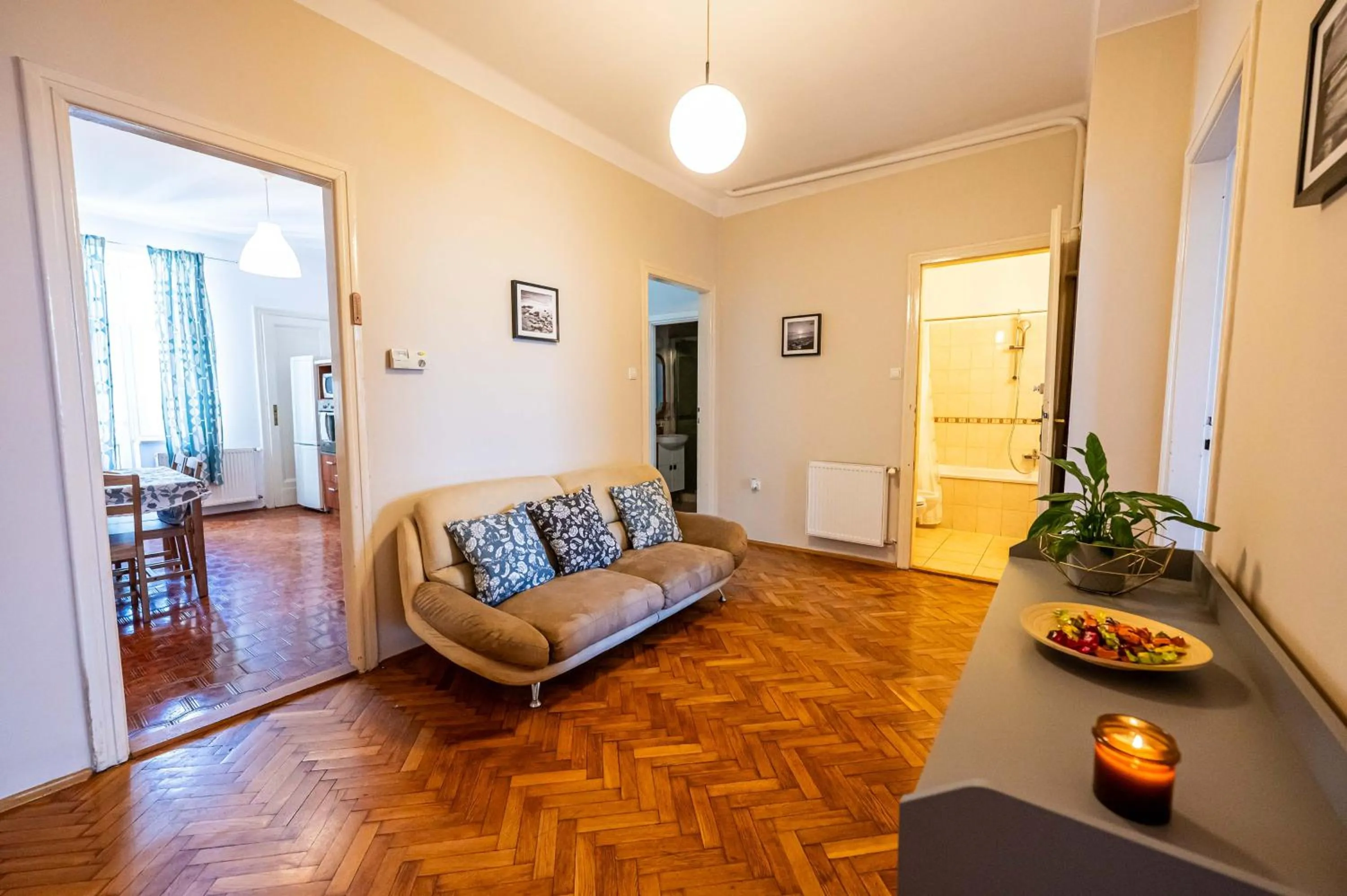 Seating area in Trip Apartments